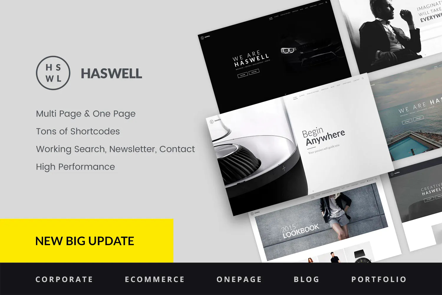 Haswell - Multipurpose One & Multi Page Template插图