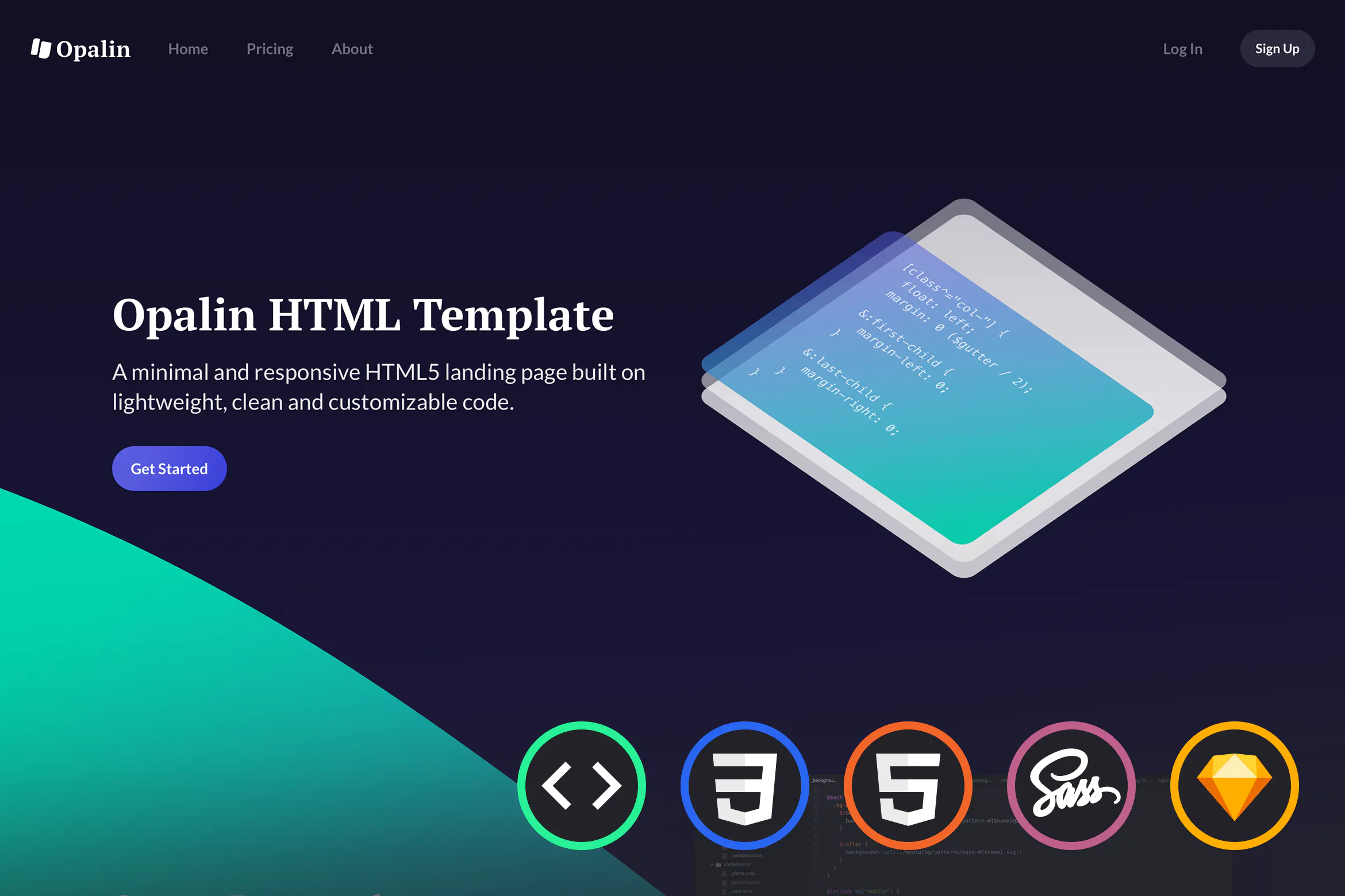 Opalin - Startup HTML Template插图