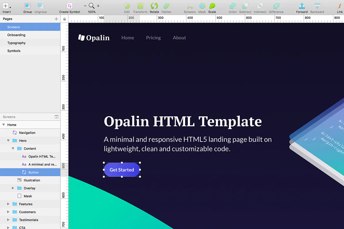 Opalin - Startup HTML Template插图3