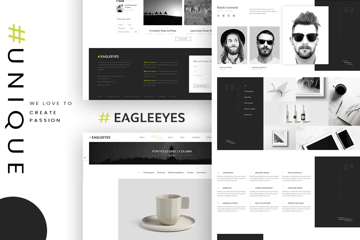 EAGLEEYES - Creative multipages and One page HTML5插图
