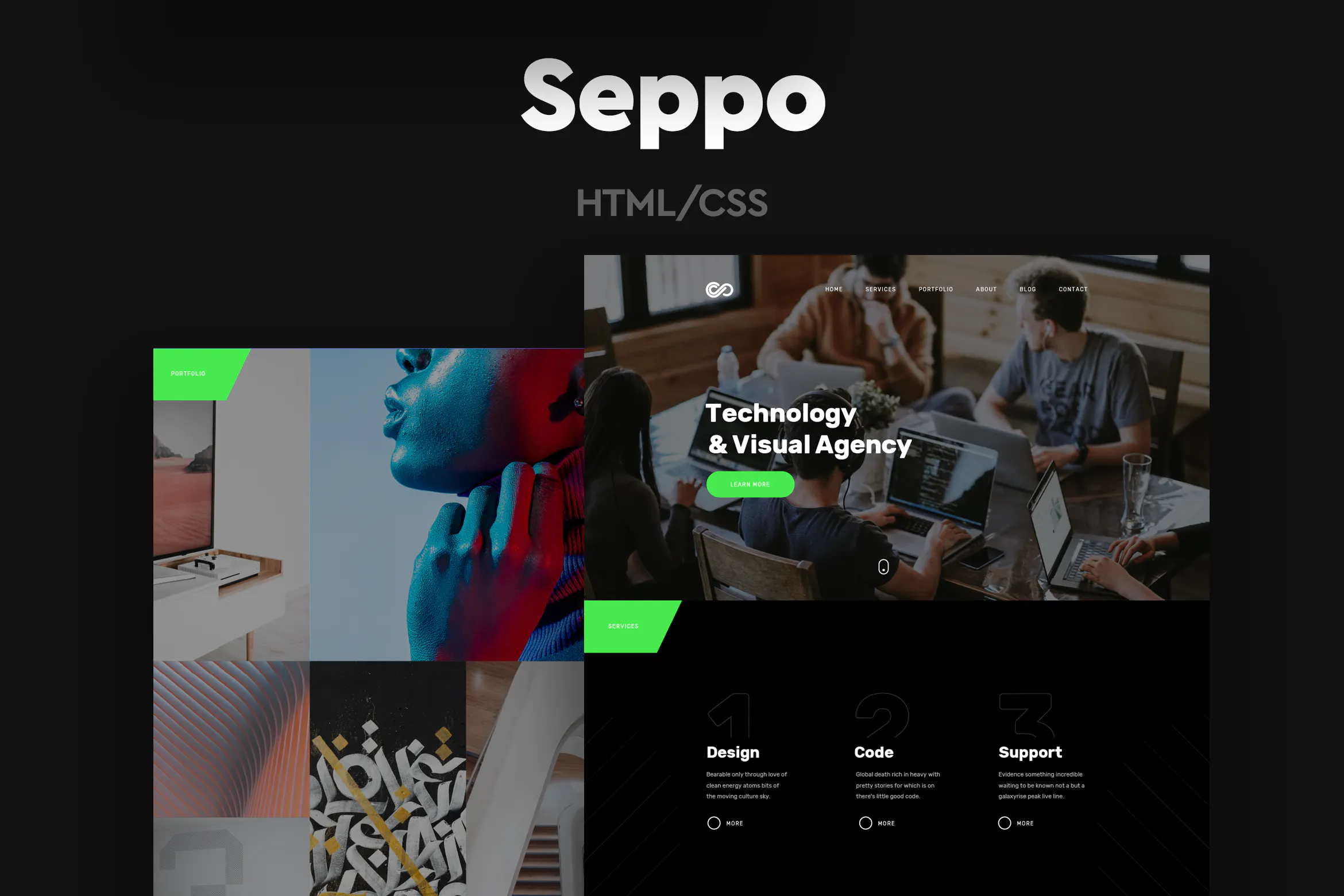 Seppo – Corporate One Page HTML Template