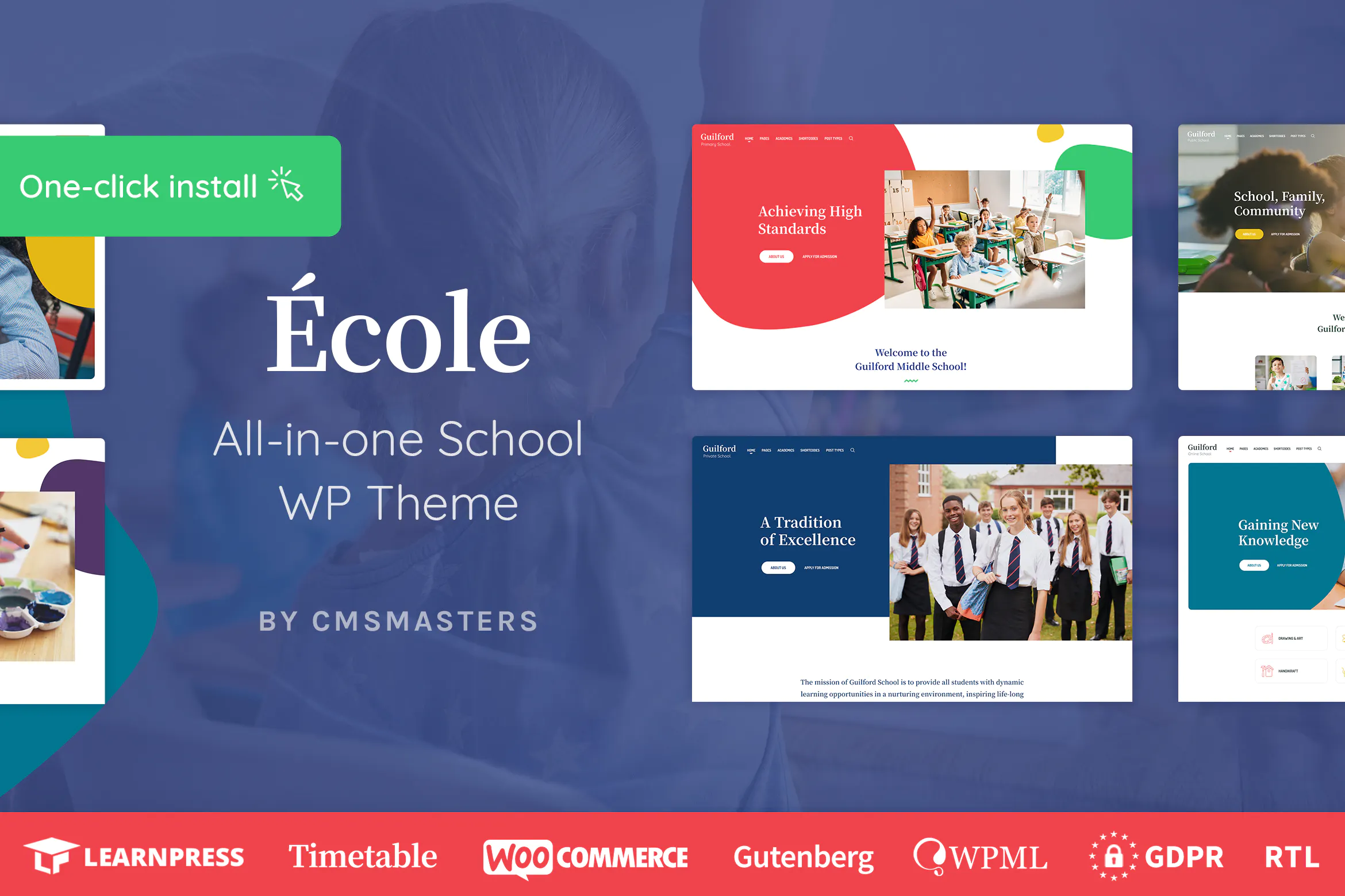 Ecole - Education & School WordPress Theme插图