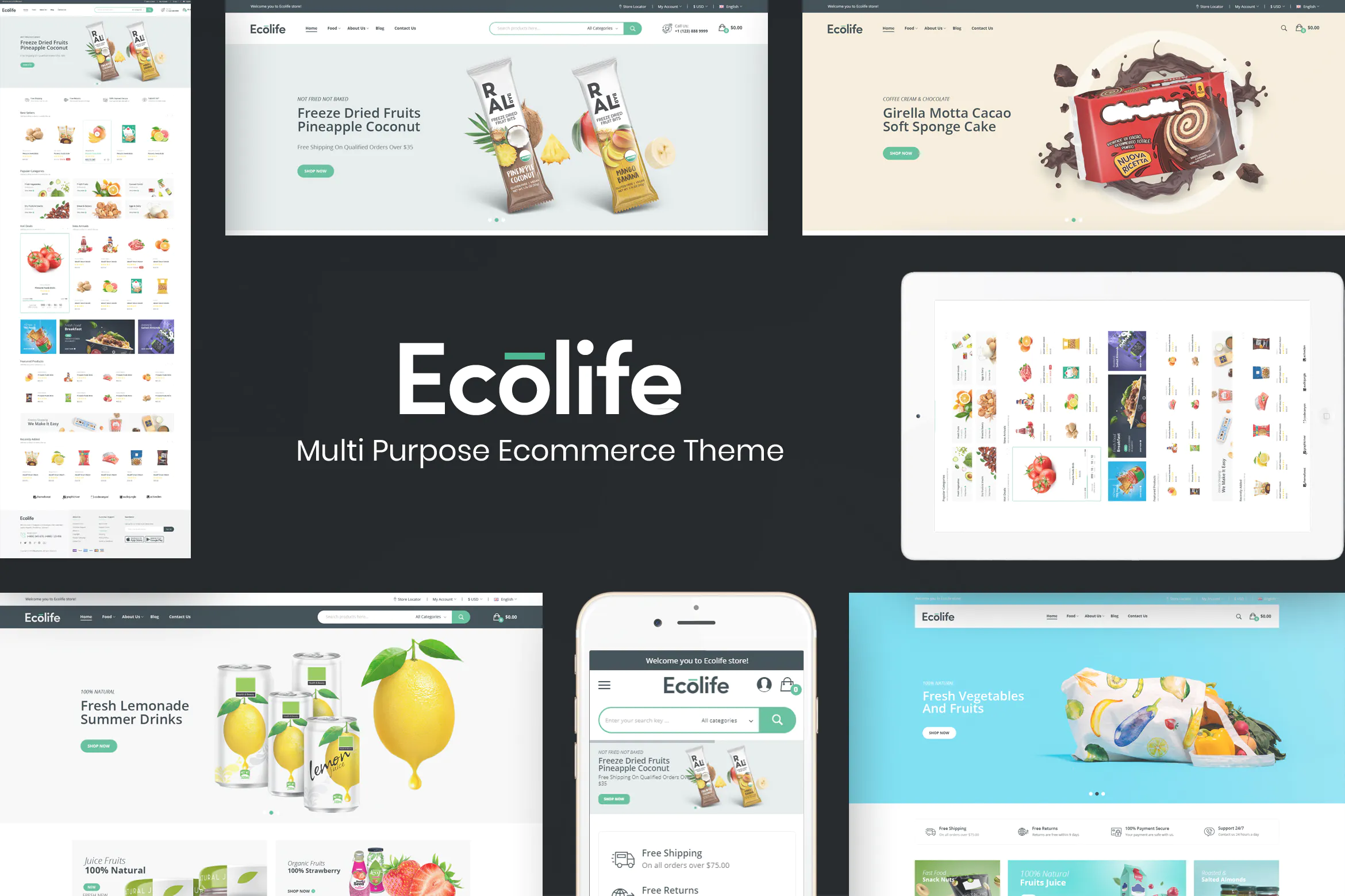 Ecolife - Organic WooCommerce WordPress Theme插图