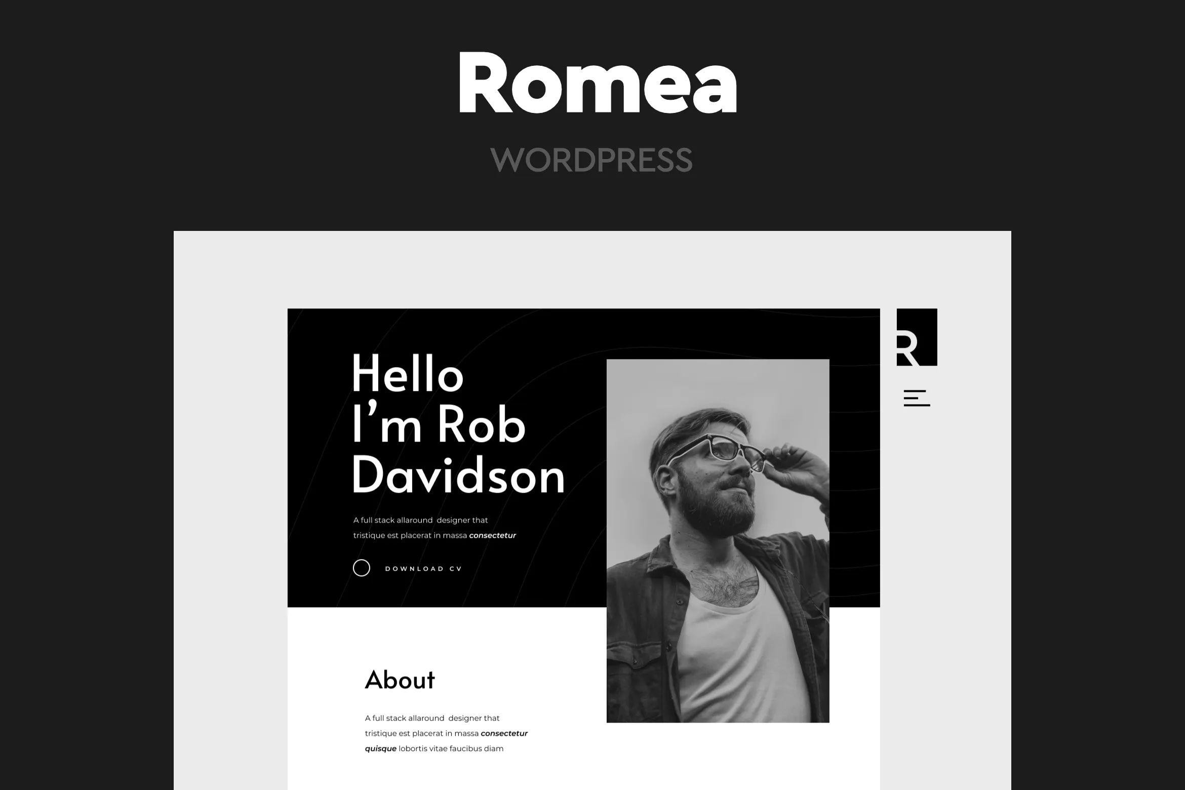 Romea - Personal Portfolio WordPress Theme
