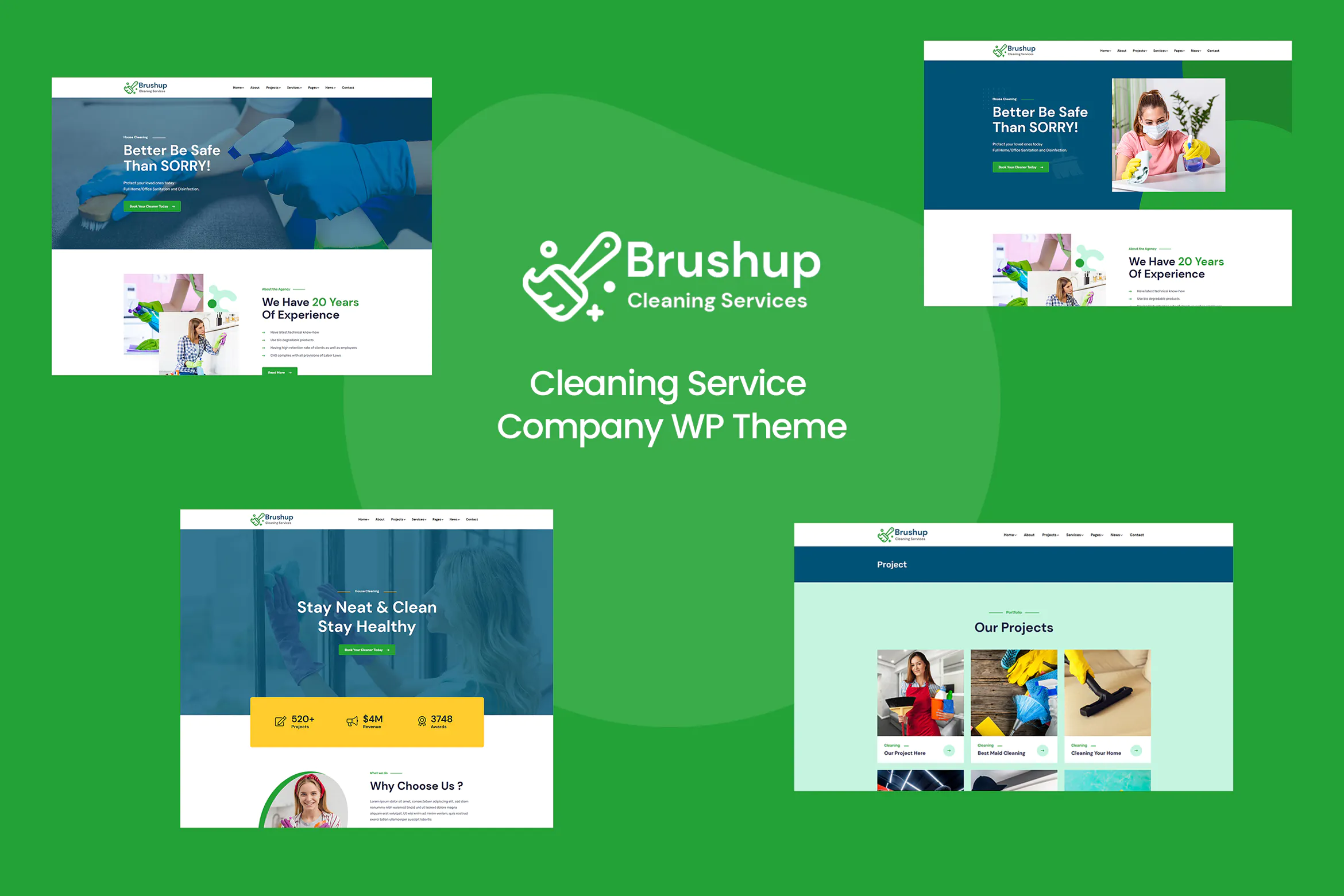Brushup – Cleaning Service Company WordPress