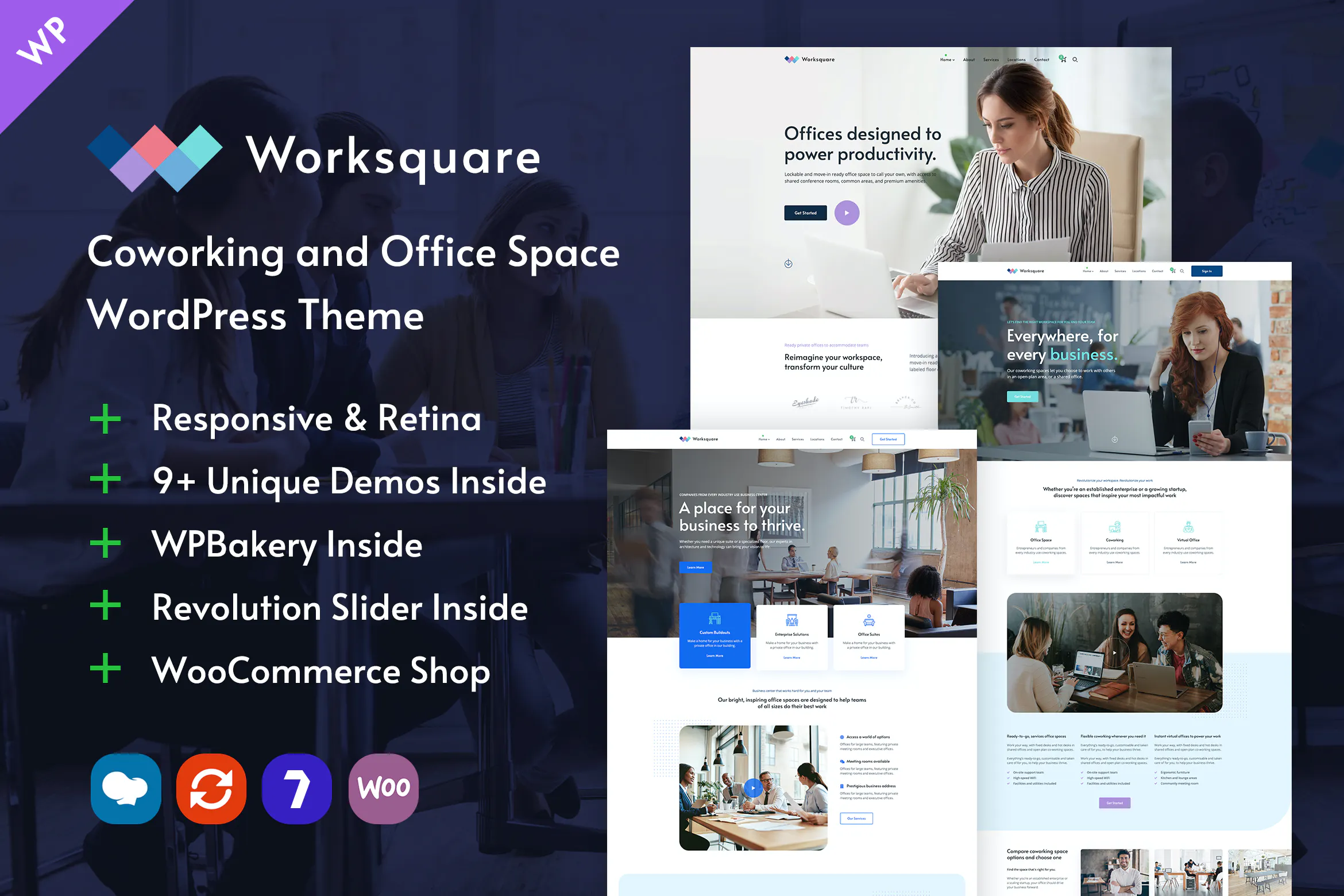 Worksquare - Coworking and Office Space WordPress插图