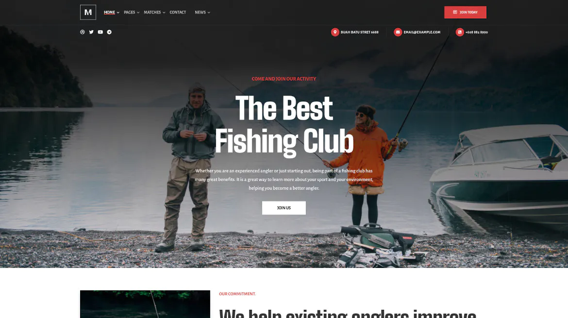 Mancink - Fishing & Angling WordPress Theme插图1