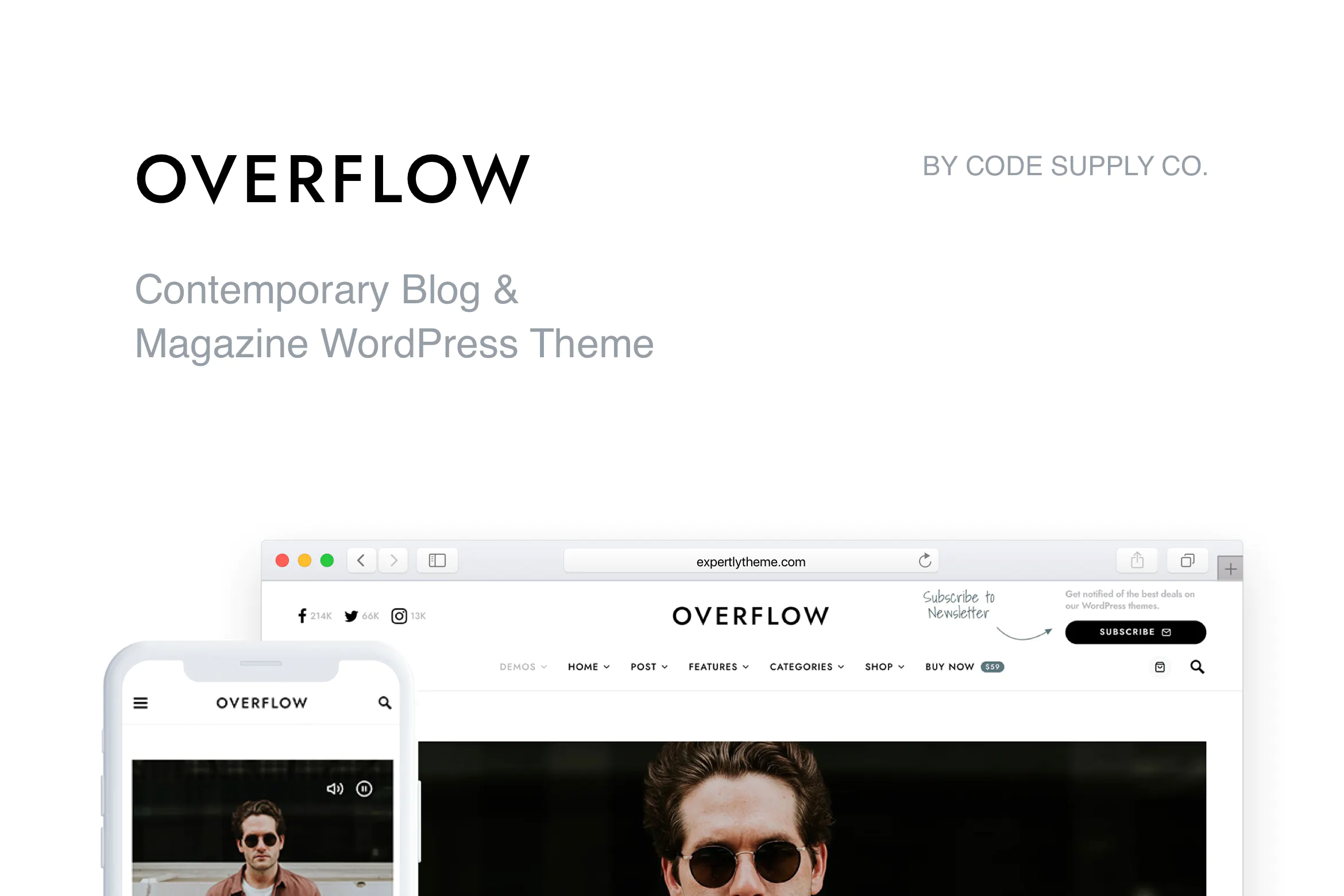 Overflow – Modern Blog & Magazine WordPress Theme