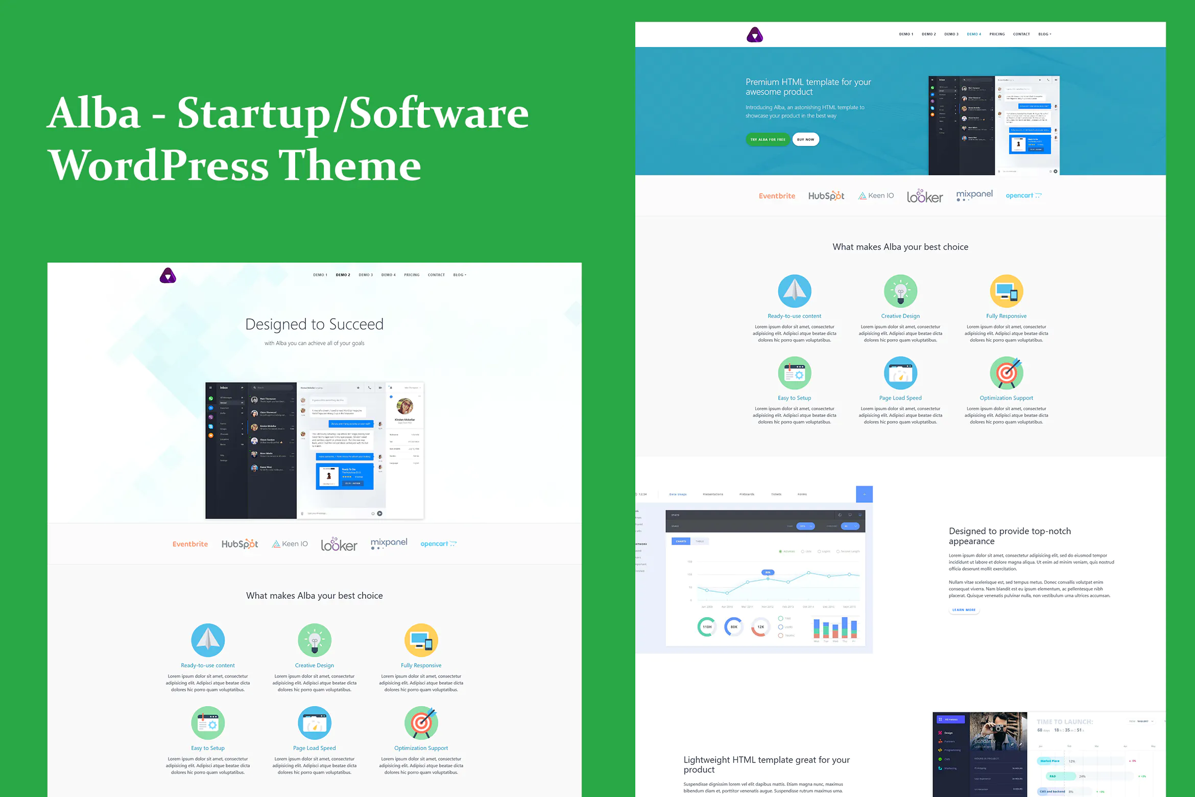 Alba – Startup/Software WordPress Theme