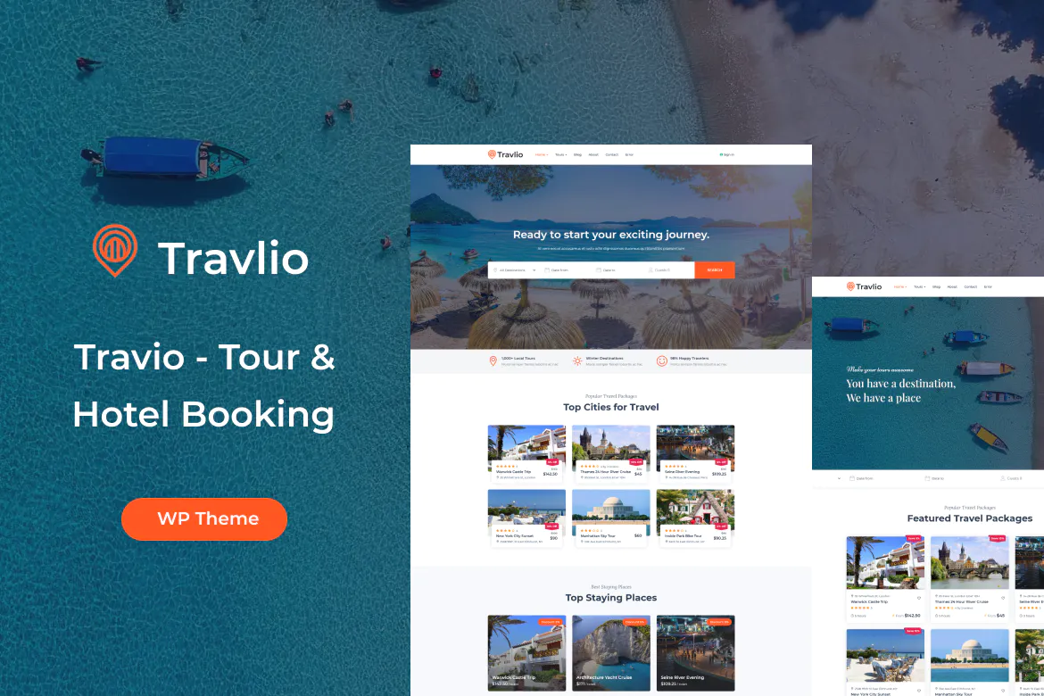 Travlio - Travel Booking WordPress Theme插图