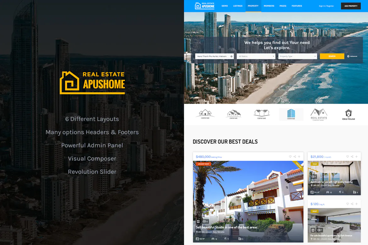 ApusHome - Real Estate WordPress Theme插图
