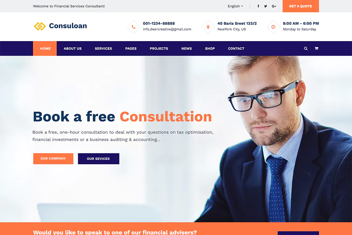 Consuloan | Multipurpose Consulting WordPress Them