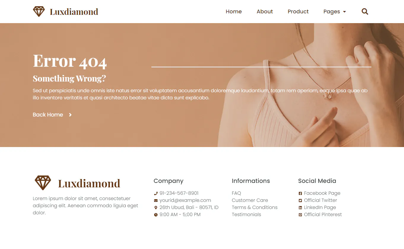 Luxdiamond - Jewelry Shop Elementor Template Kit插图1
