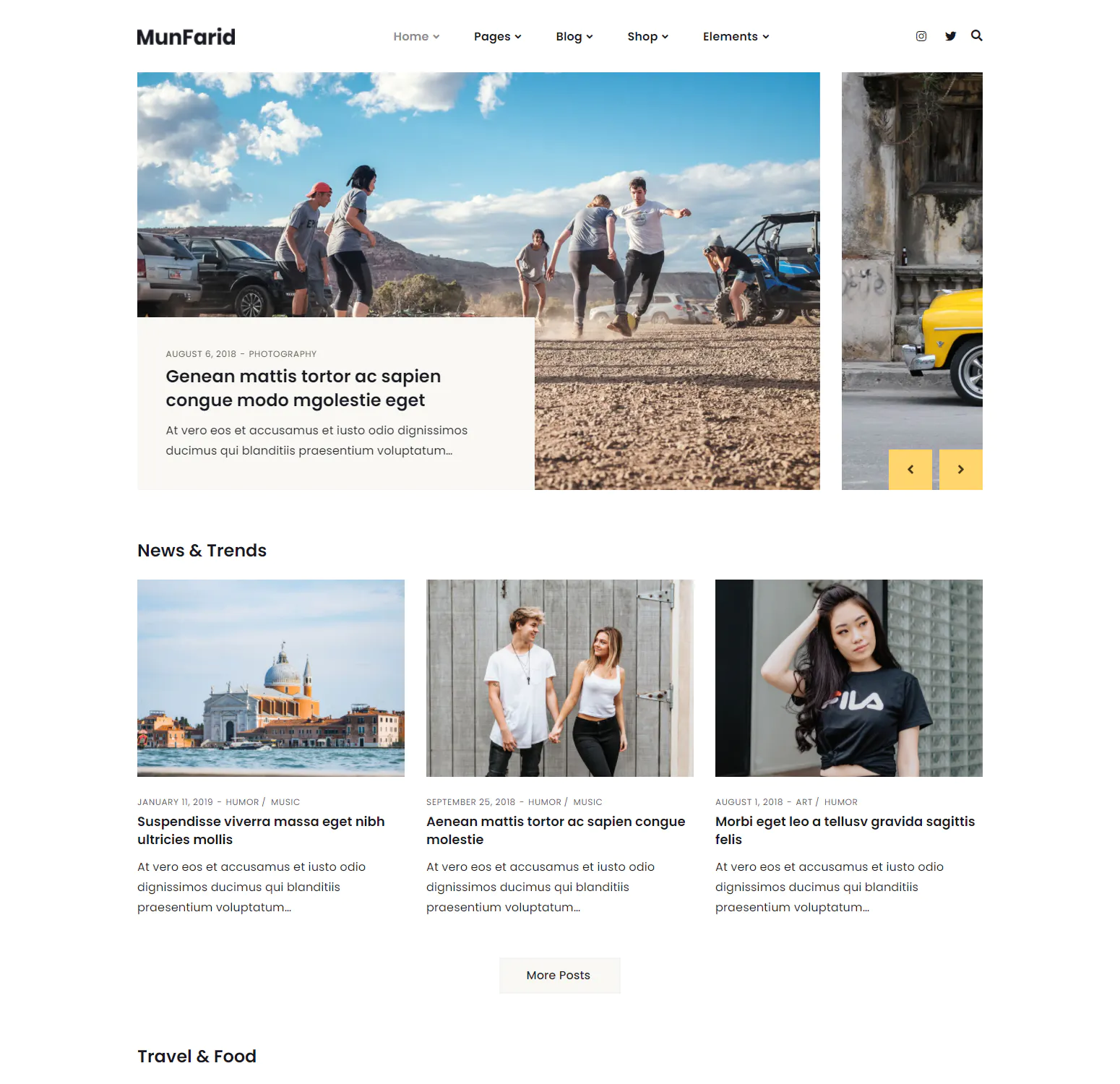 Munfarid - A WordPress Theme For Blog & Shop插图1