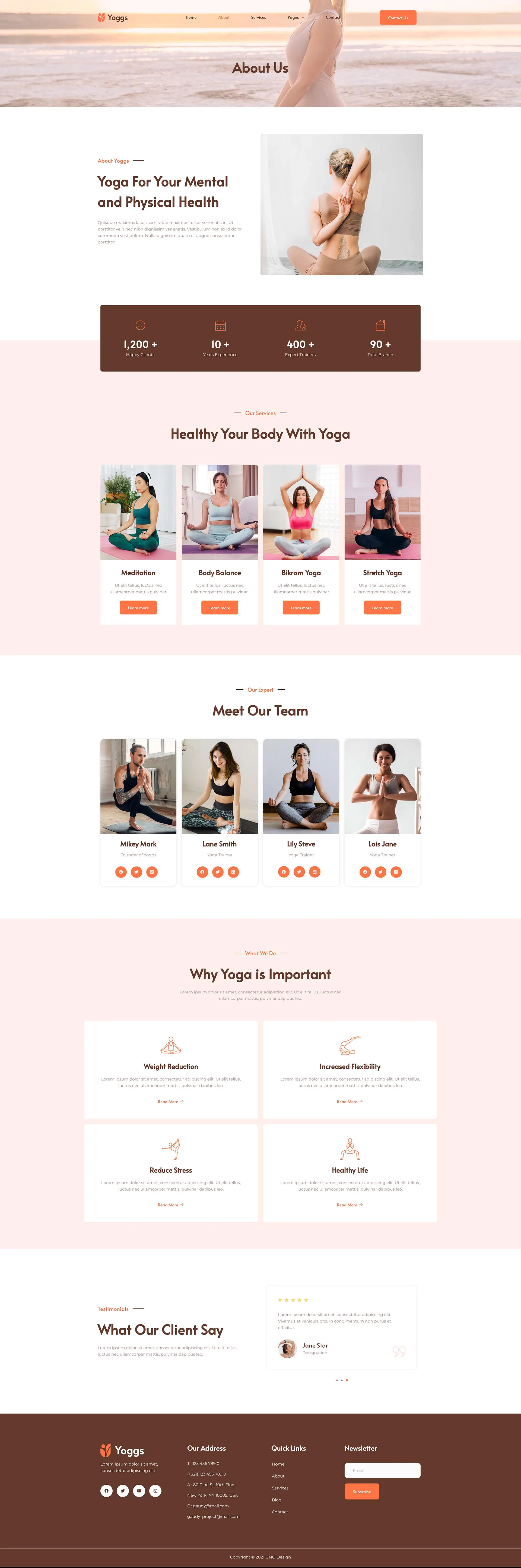 Yoggs - Yoga & Meditation Elementor Template Kit插图1