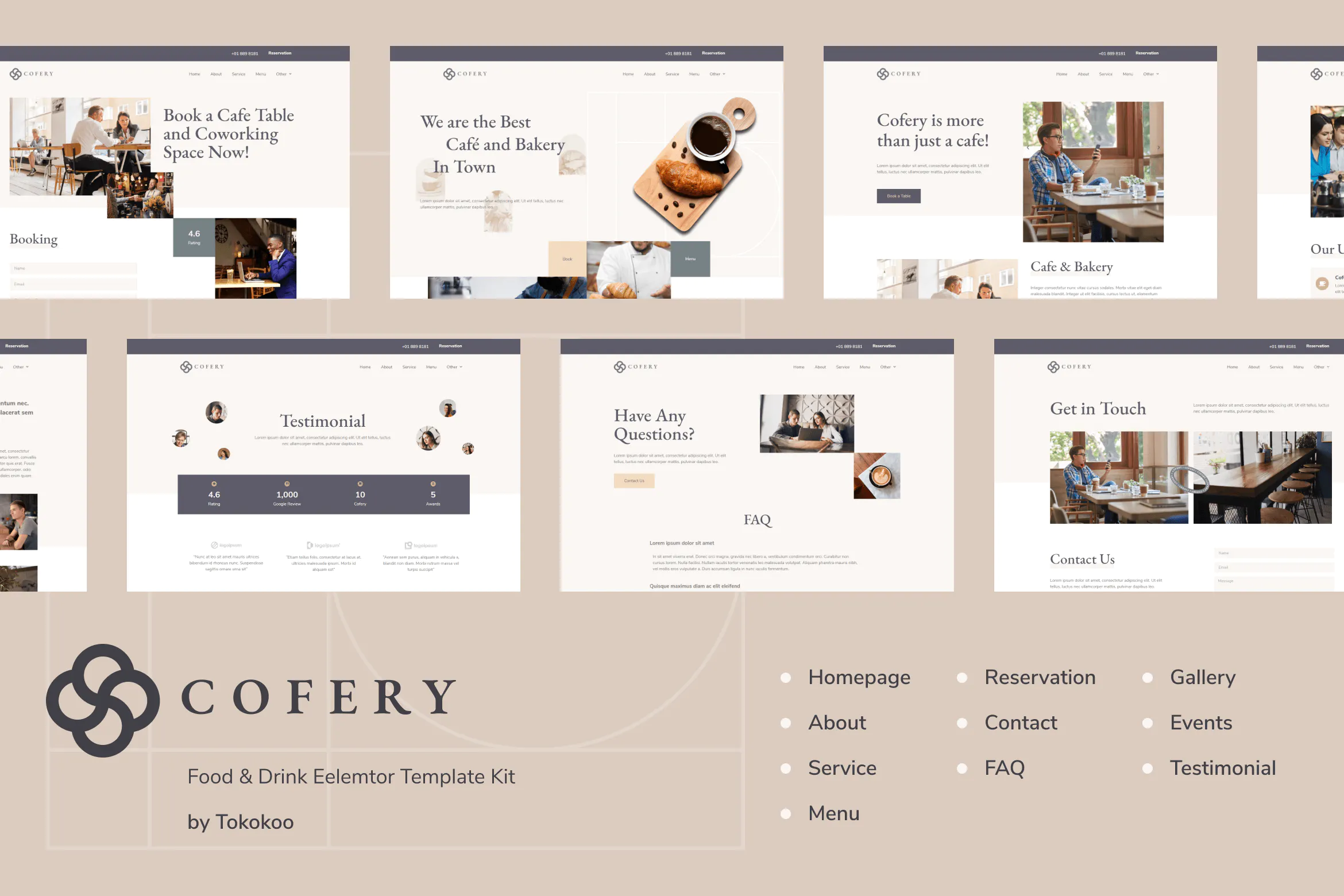 Cofery | Restaurant & Cafe Elementor Template Kit插图
