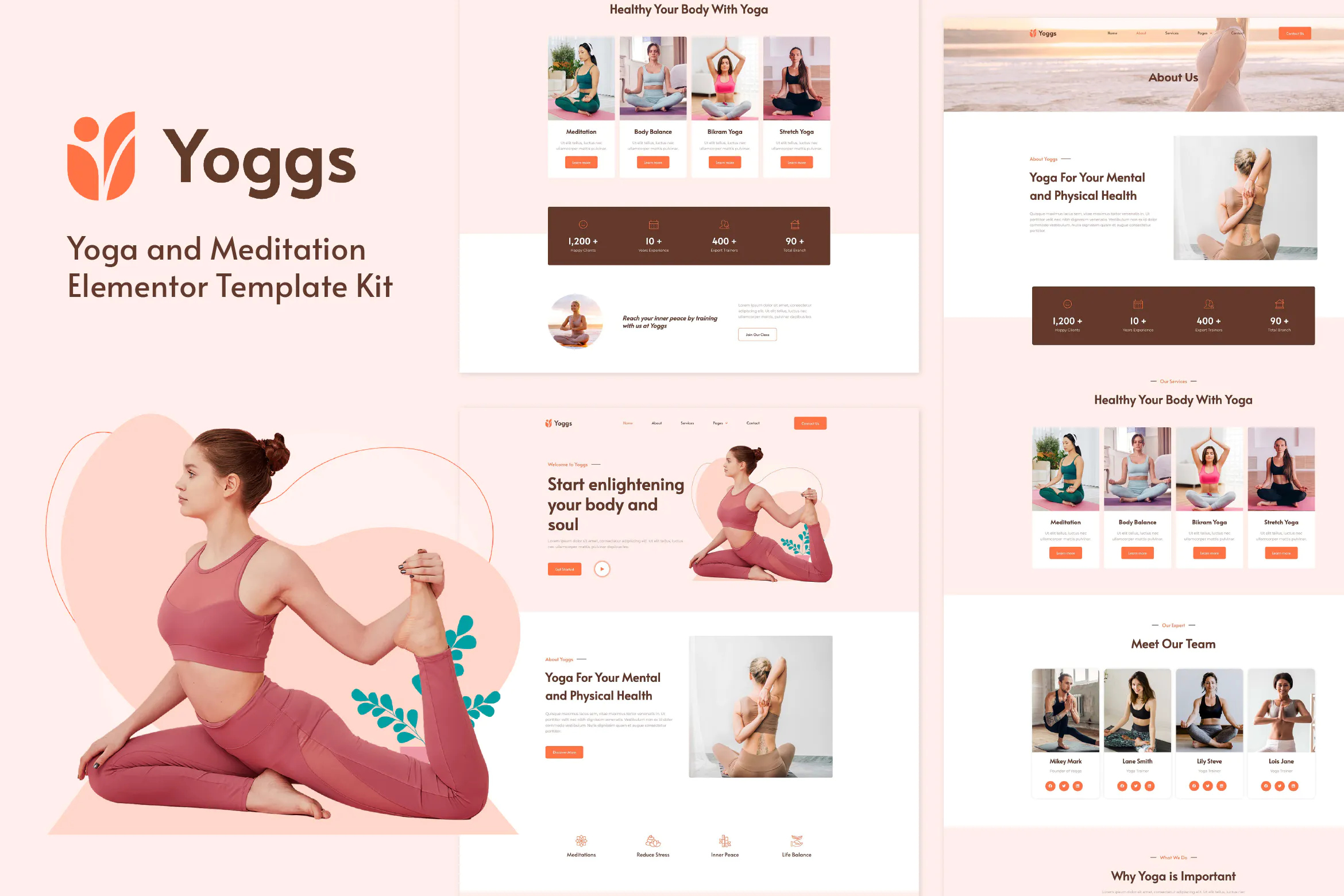Yoggs - Yoga & Meditation Elementor Template Kit插图