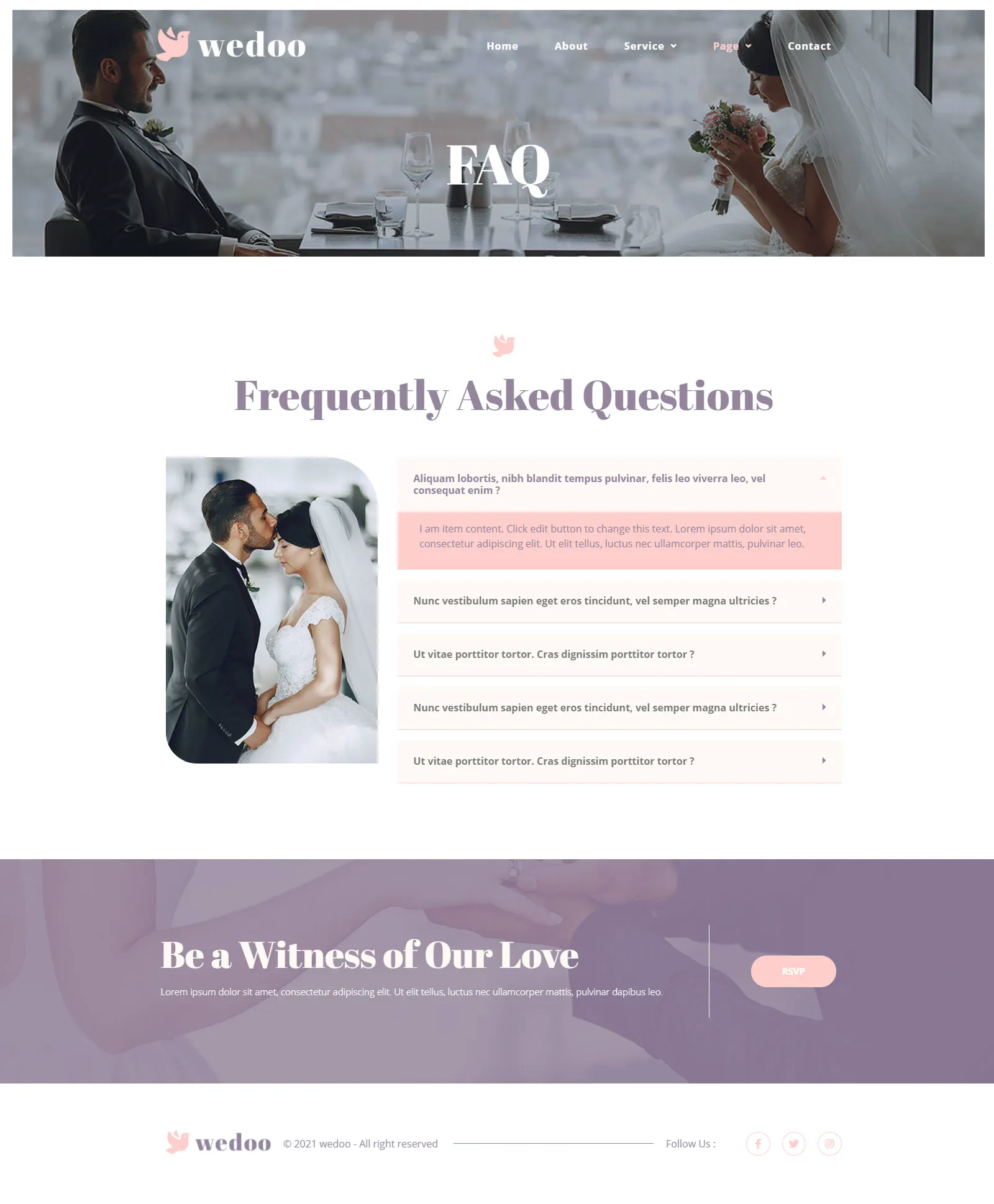 Wedoo - Online Wedding Invitation Elementor Template Kit插图3