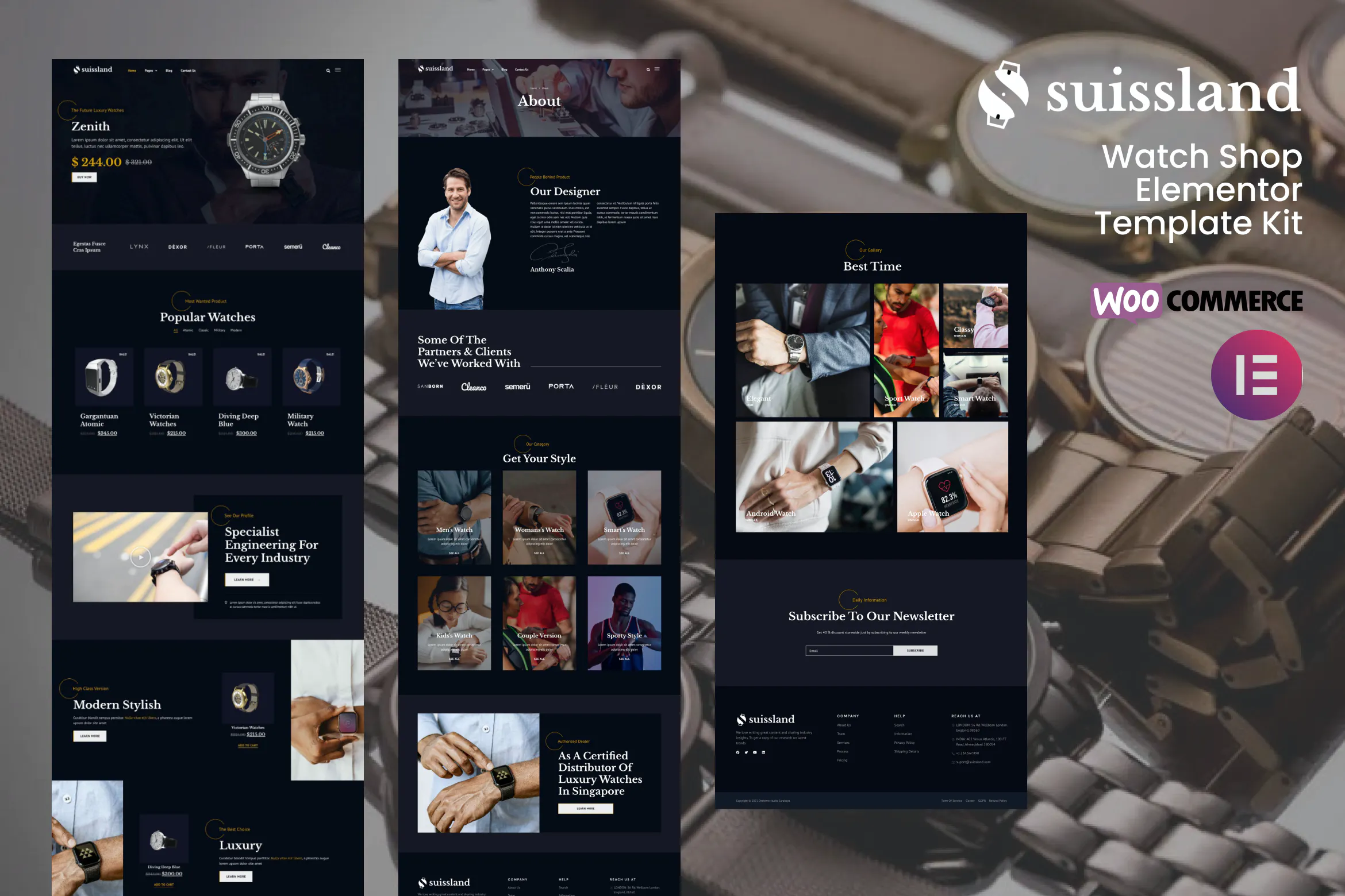 Suissland - Watch Shop Elementor Template Kit插图