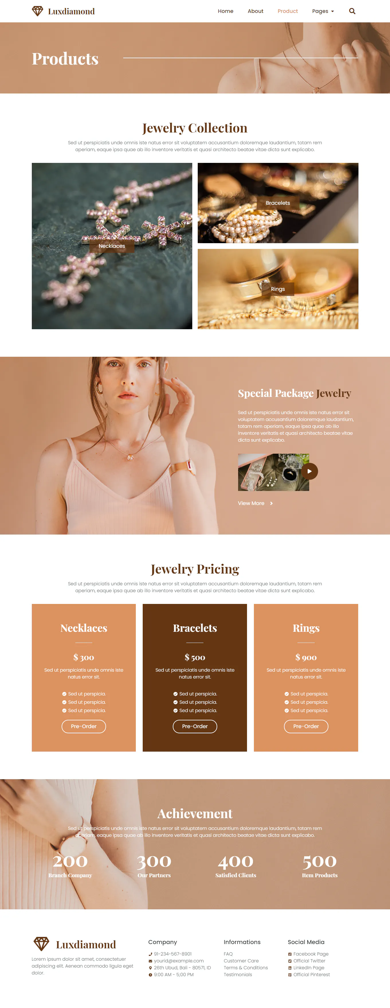 Luxdiamond - Jewelry Shop Elementor Template Kit插图9