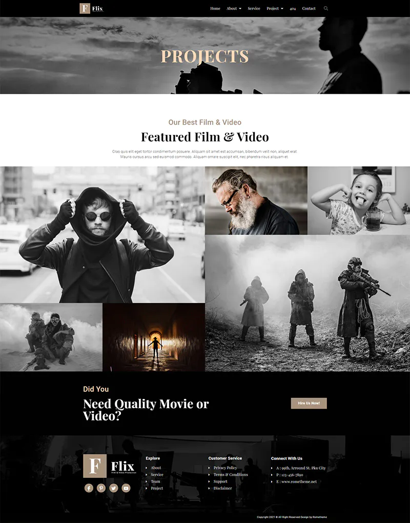 Flix - Film & Video Production Elementor Template Kit插图4
