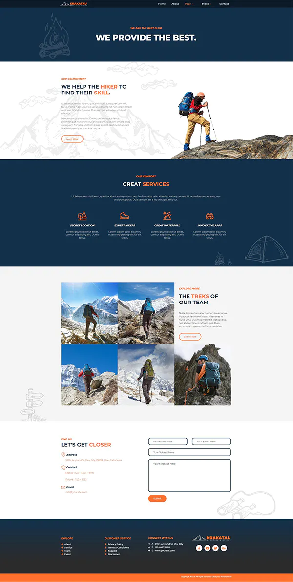 Krakatau - Mountain & Hiking Elementor Template Kit插图4
