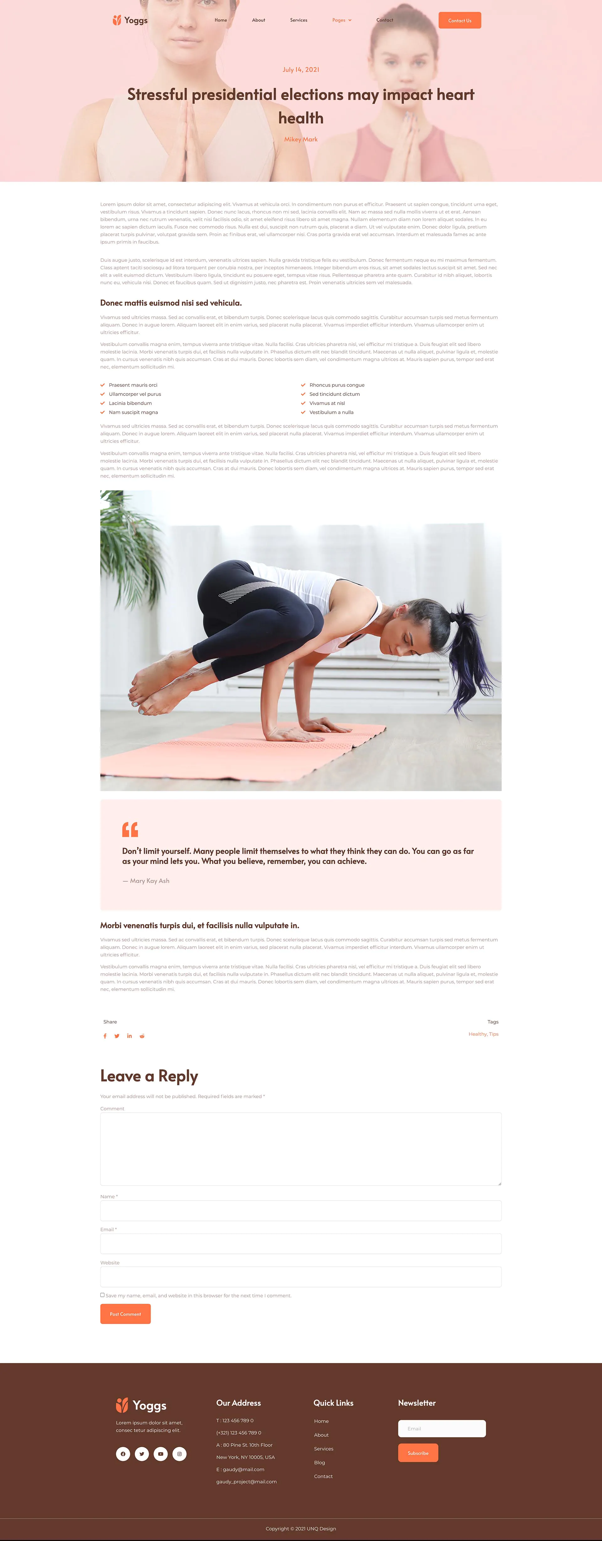 Yoggs - Yoga & Meditation Elementor Template Kit插图9