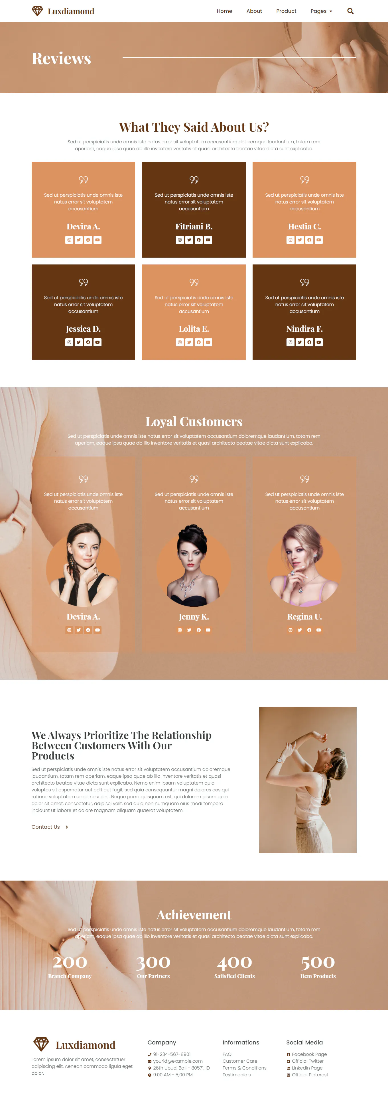 Luxdiamond – Jewelry Shop Elementor Template Kit