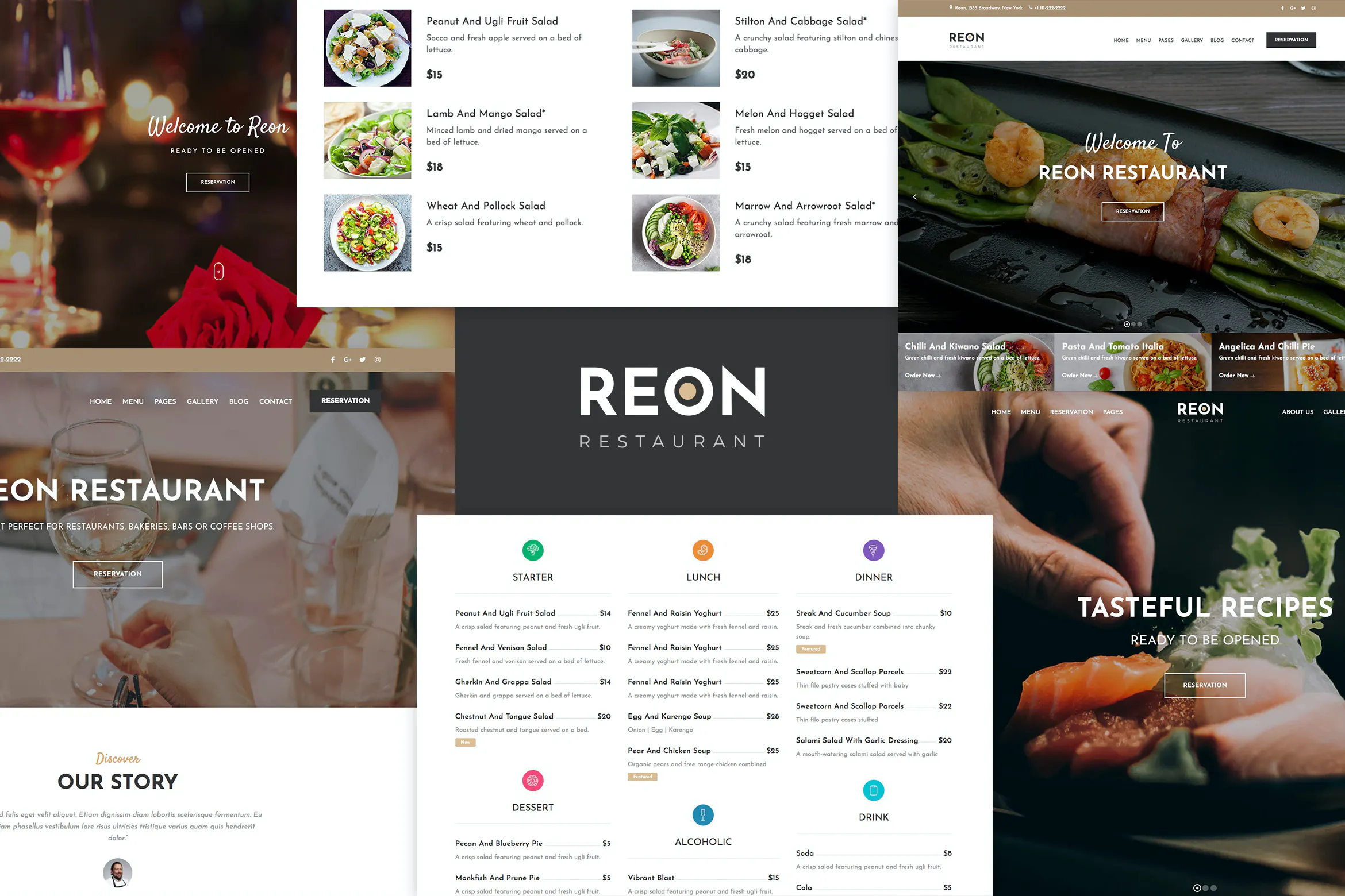 Restaurant Food Cafe WordPress Theme - Reon