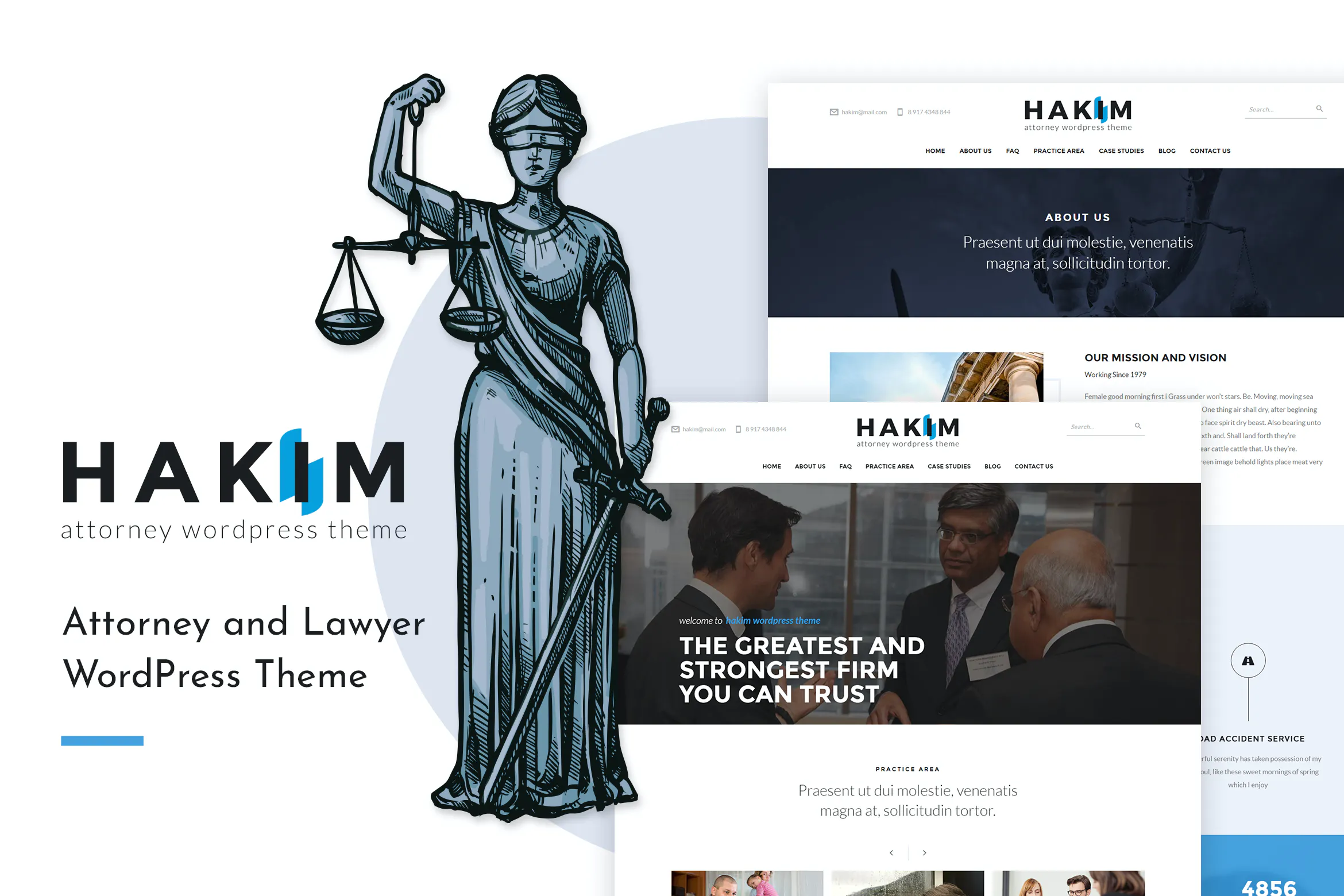 Hakim | Attorney and Lawyer WordPress Theme插图