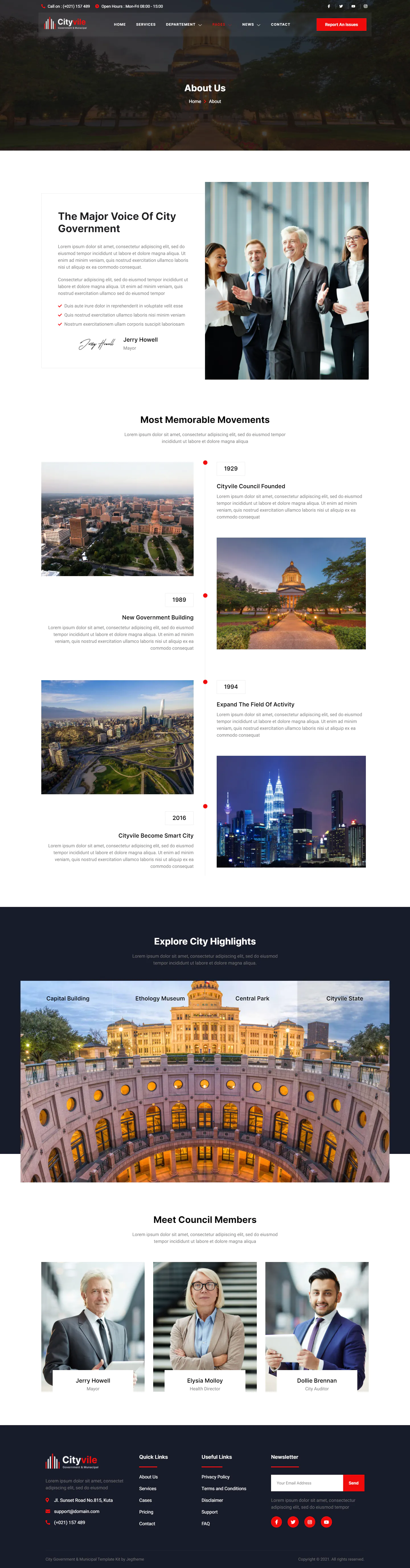 Cityvile – City Government & Municipal Elementor Template Kit插图1