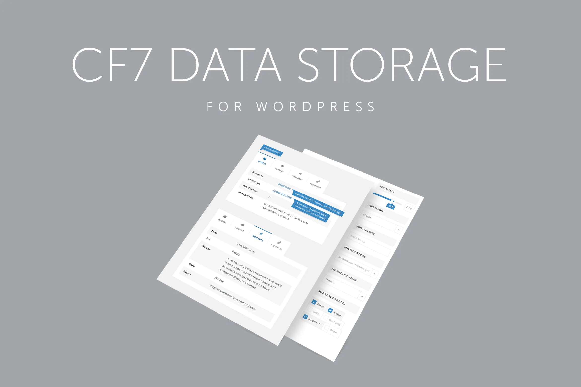 Contact Form 7 Data Storage