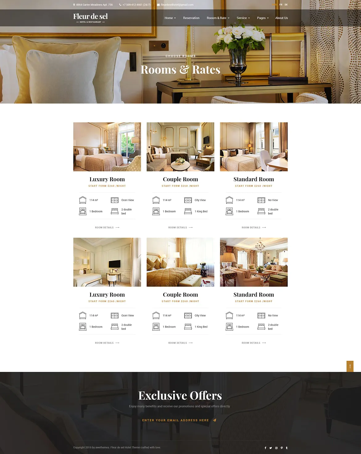 Fleurdesel - Hotel Booking WordPress Theme插图1
