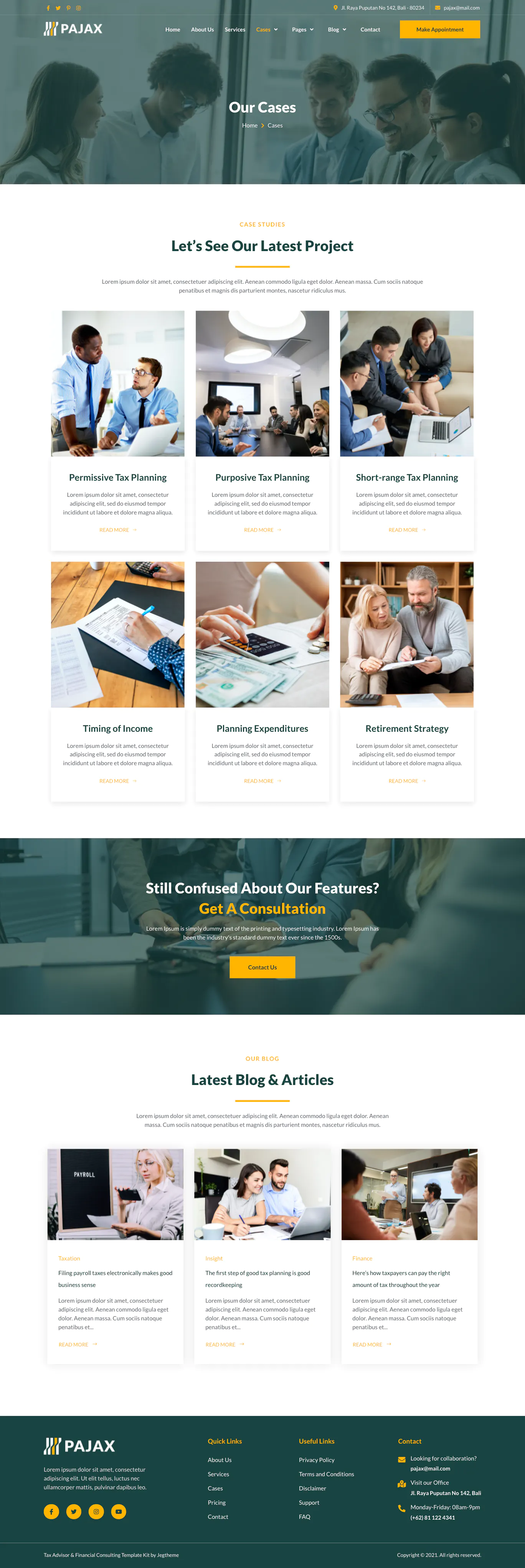 Pajax – Tax Advisor & Financial Consulting Elementor Template Kit插图4