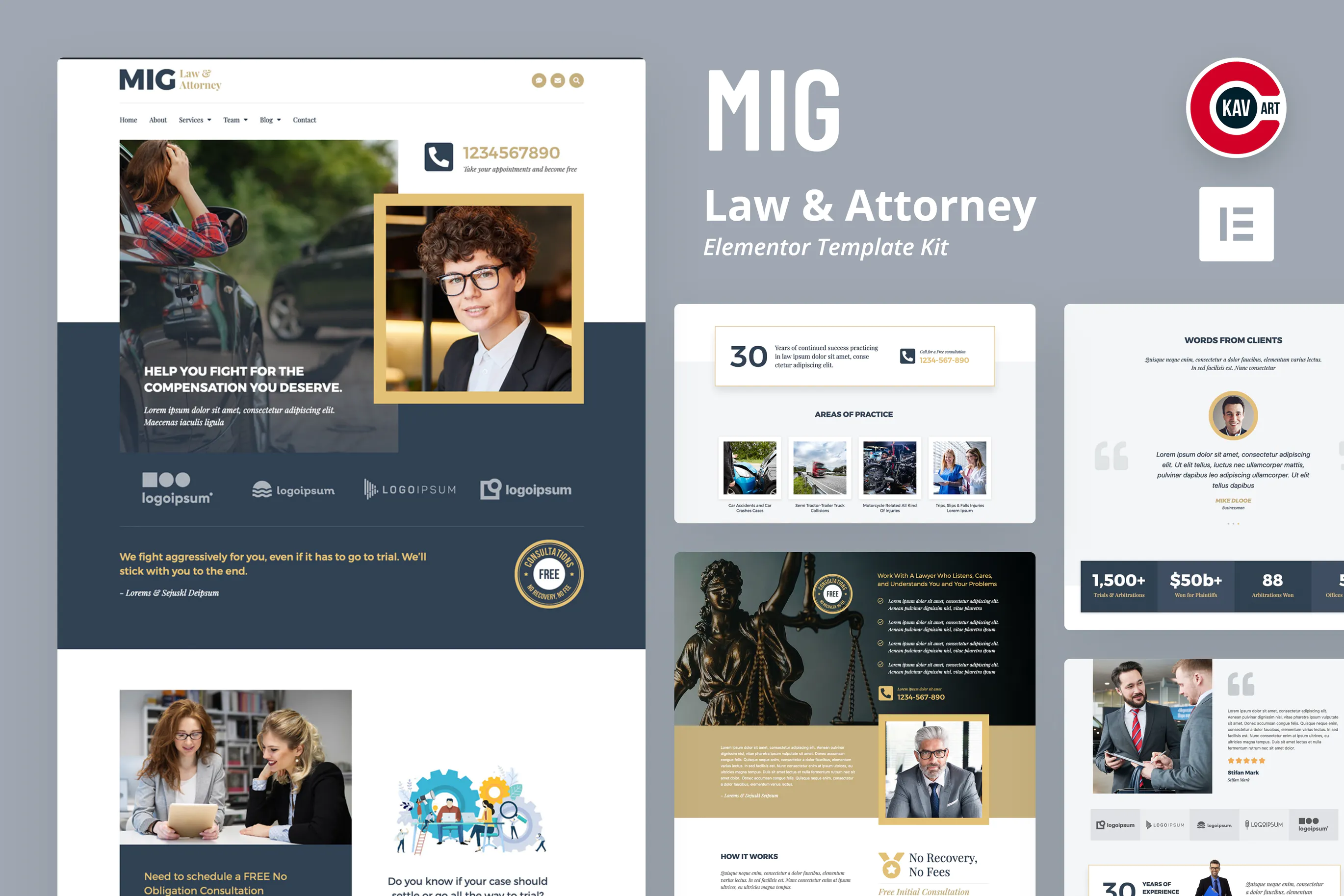Mig - Law & Attorney Template Kit插图