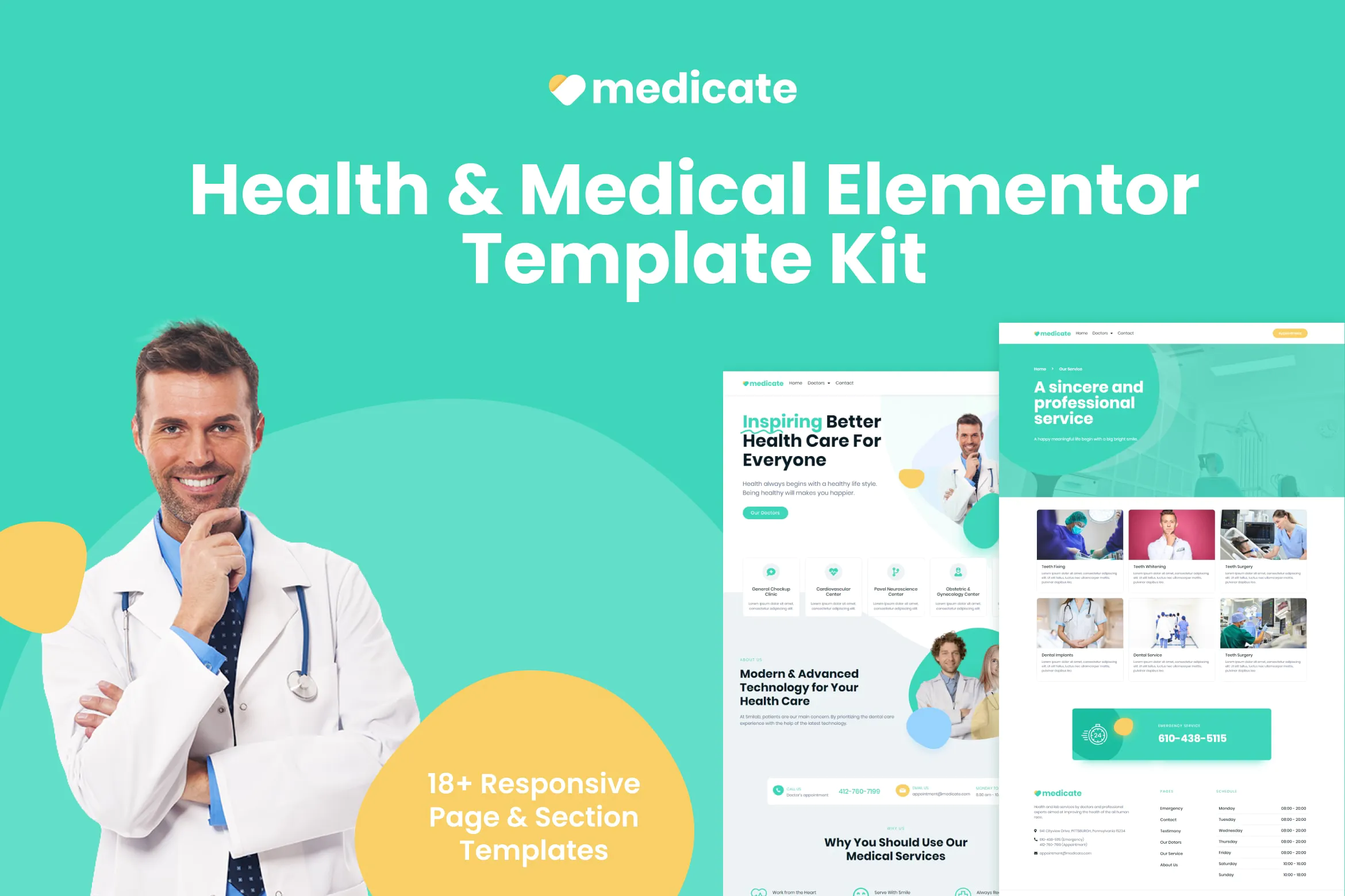 Medicate - Health & Medical Elementor Template Kit插图