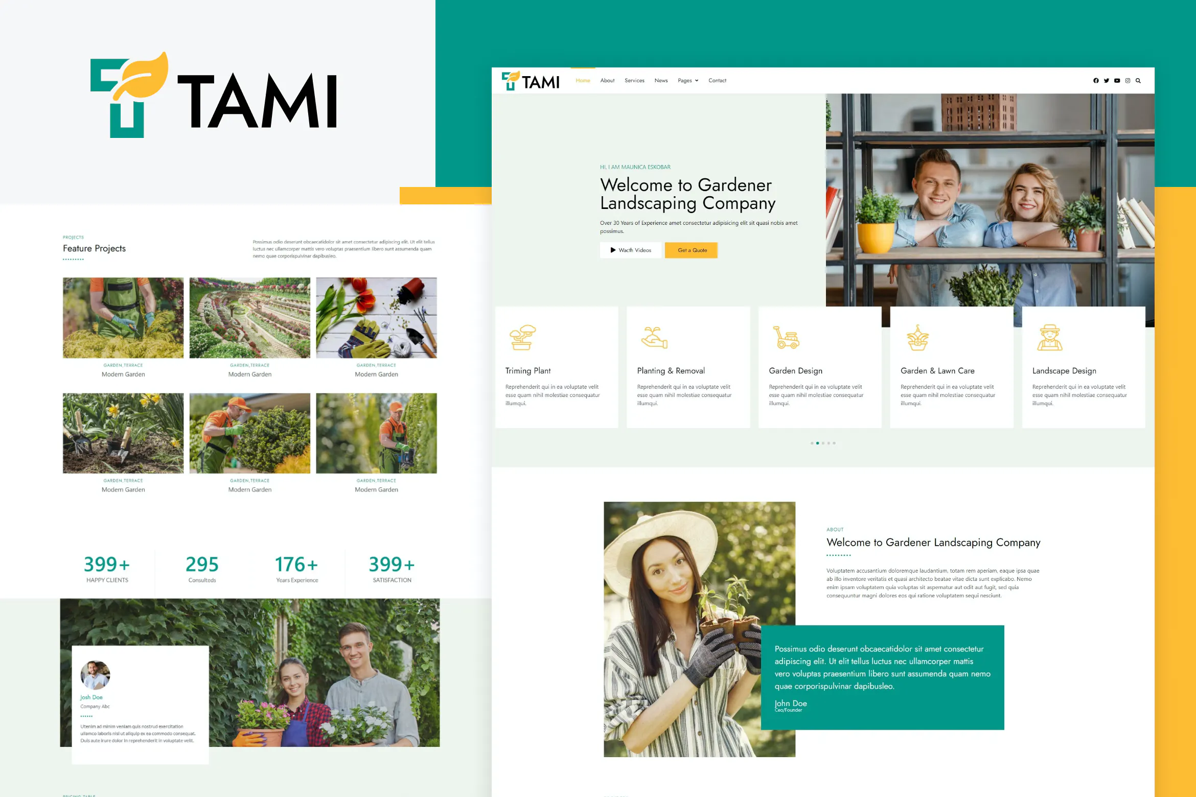Tami - Landscape & Gardening Elementor Template Kit插图