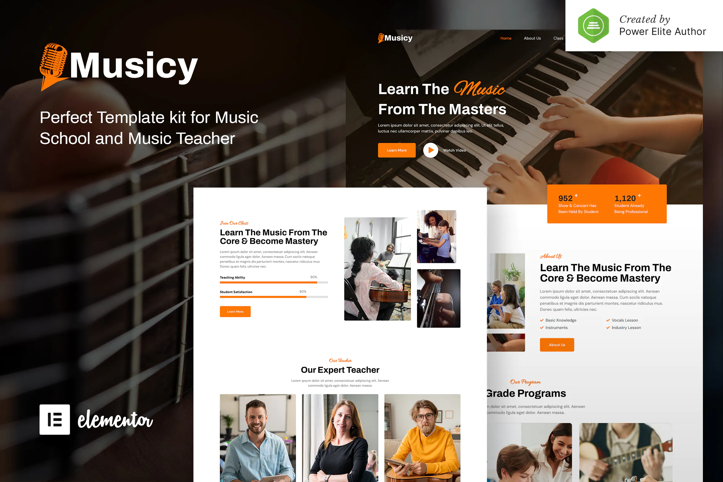 Musicy – Music School Elementor Template Kit插图