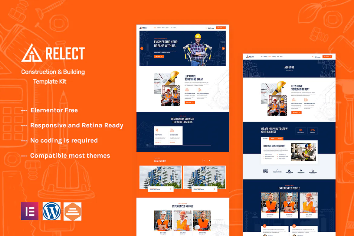 Relect - Construction & Building Elementor Template Kit插图
