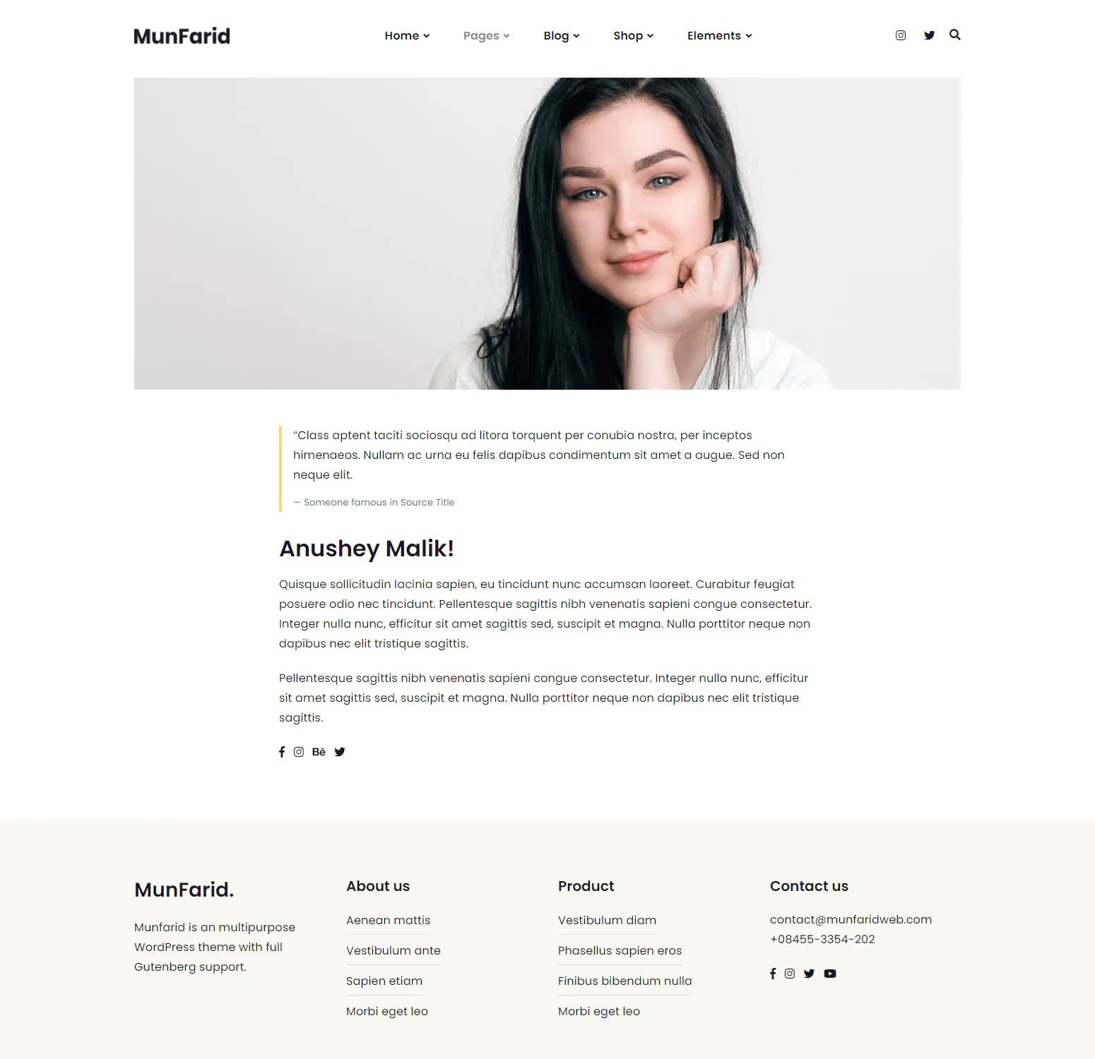Munfarid - A WordPress Theme For Blog & Shop插图3