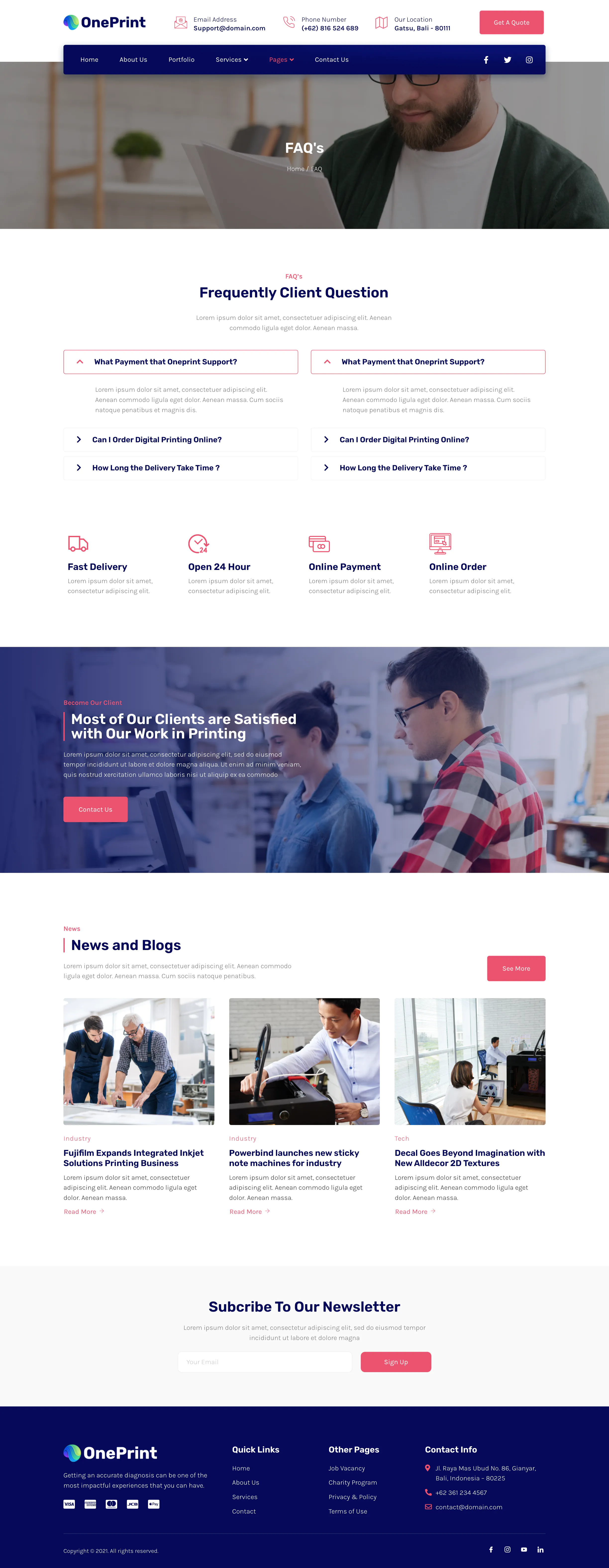 OnePrint – Printing Services Company Elementor Template Kit插图4