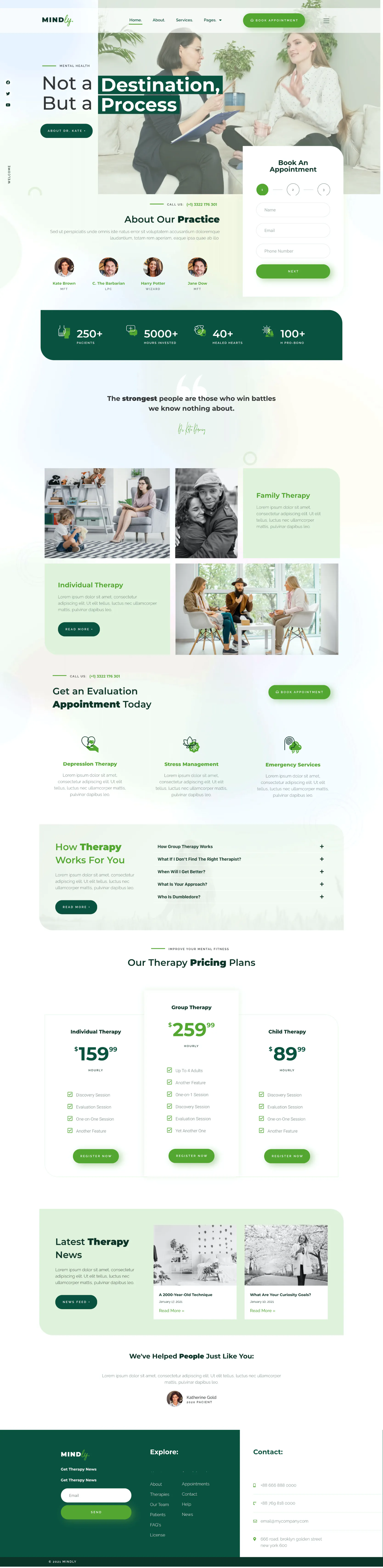 Mindly – Psychology, Therapy & Counseling Elementor Template Kit