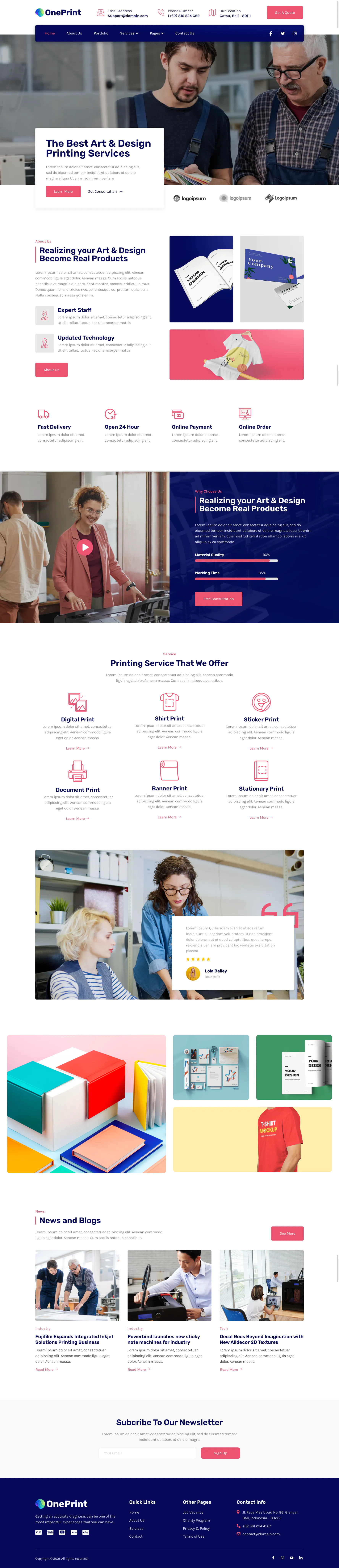 OnePrint – Printing Services Company Elementor Template Kit插图5
