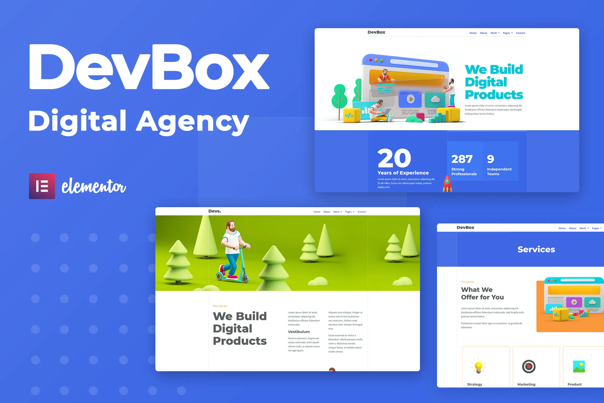 DevBox — Creative Digital Agency Elementor Template Kit插图