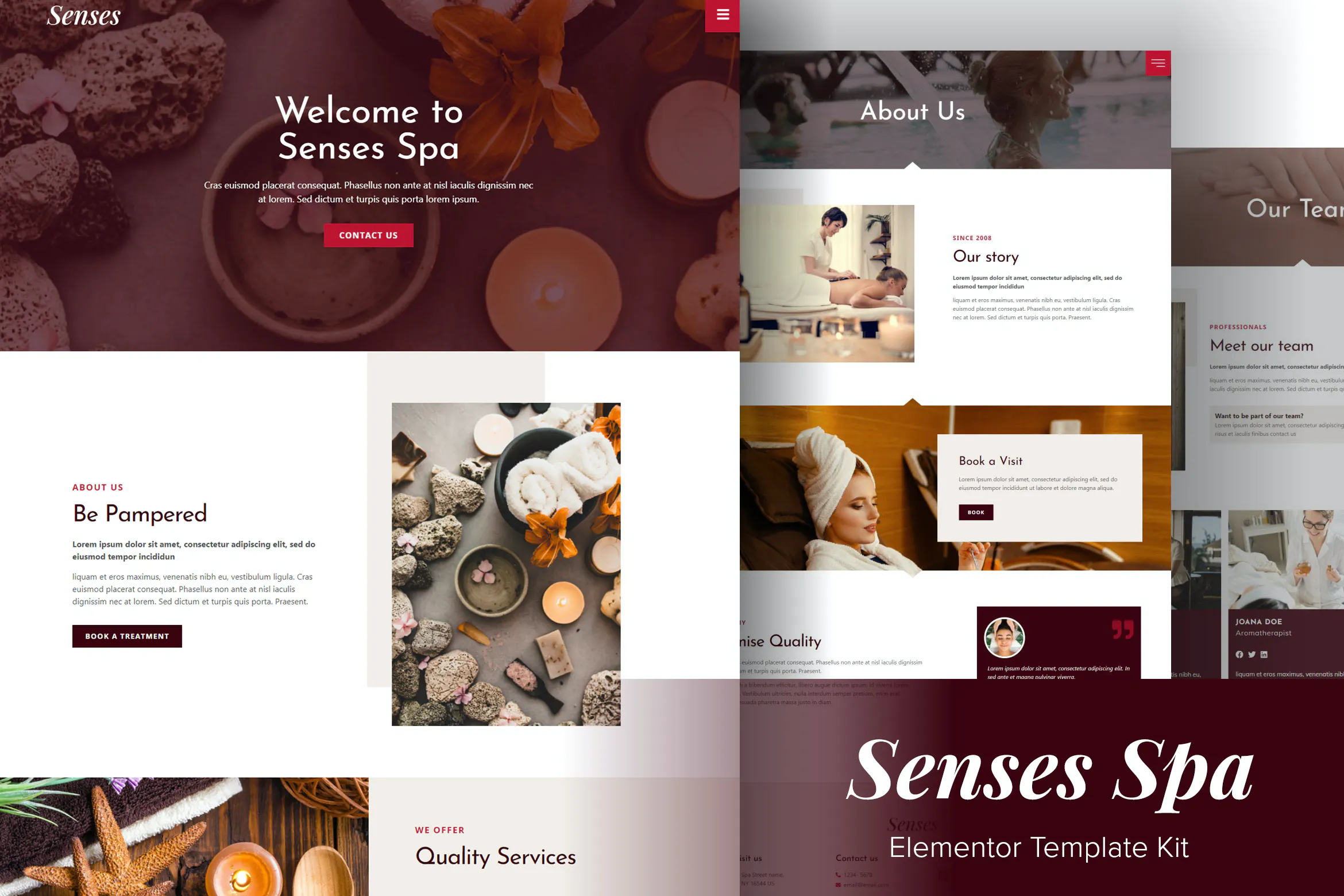 Senses - Beauty Spa Salon Elementor Template Kit插图
