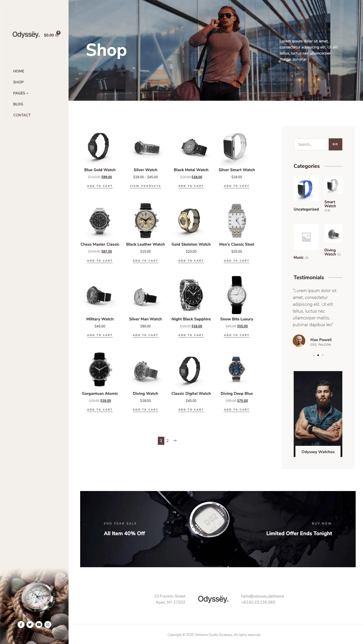 Odyssey – Jewelry & Watch WooCommerce Template Kit