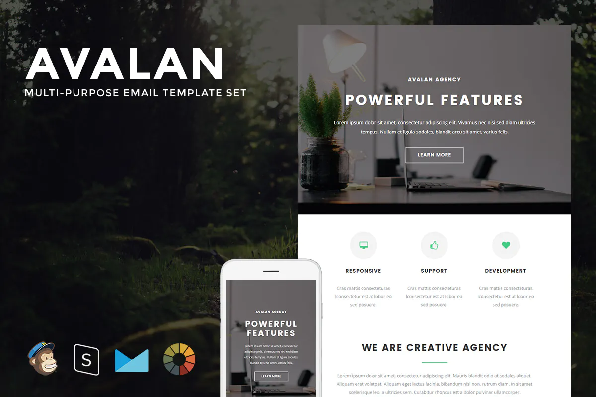 Avalan - Responsive Email + StampReady Builder插图