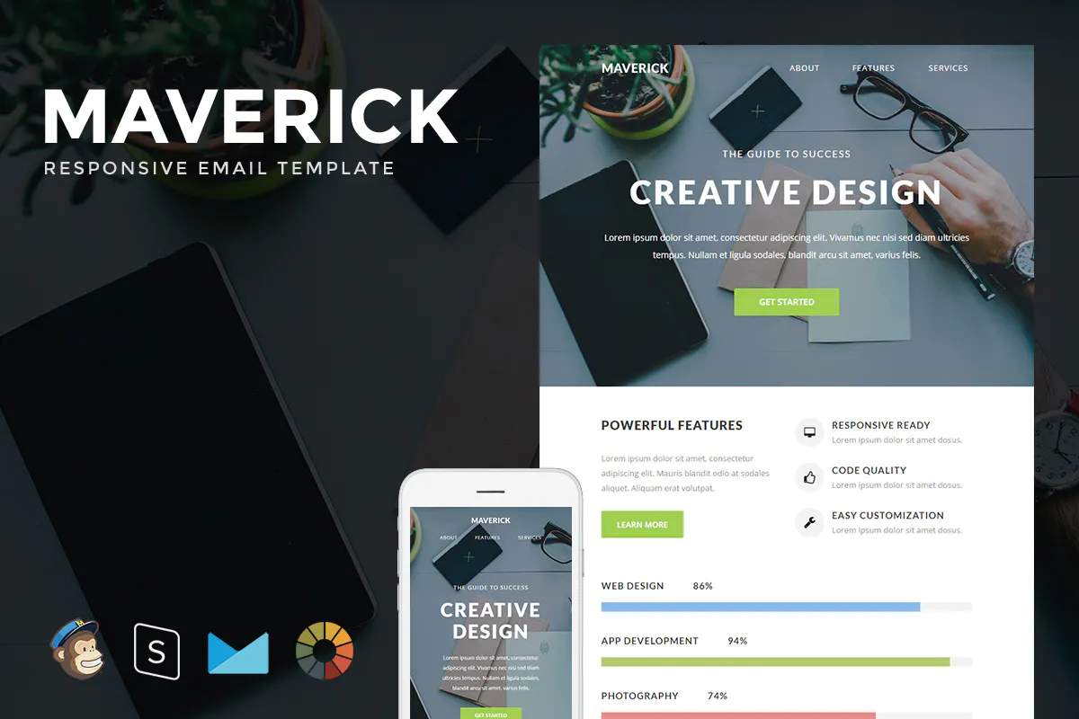 Maverick - Responsive Email + StampReady Builder插图