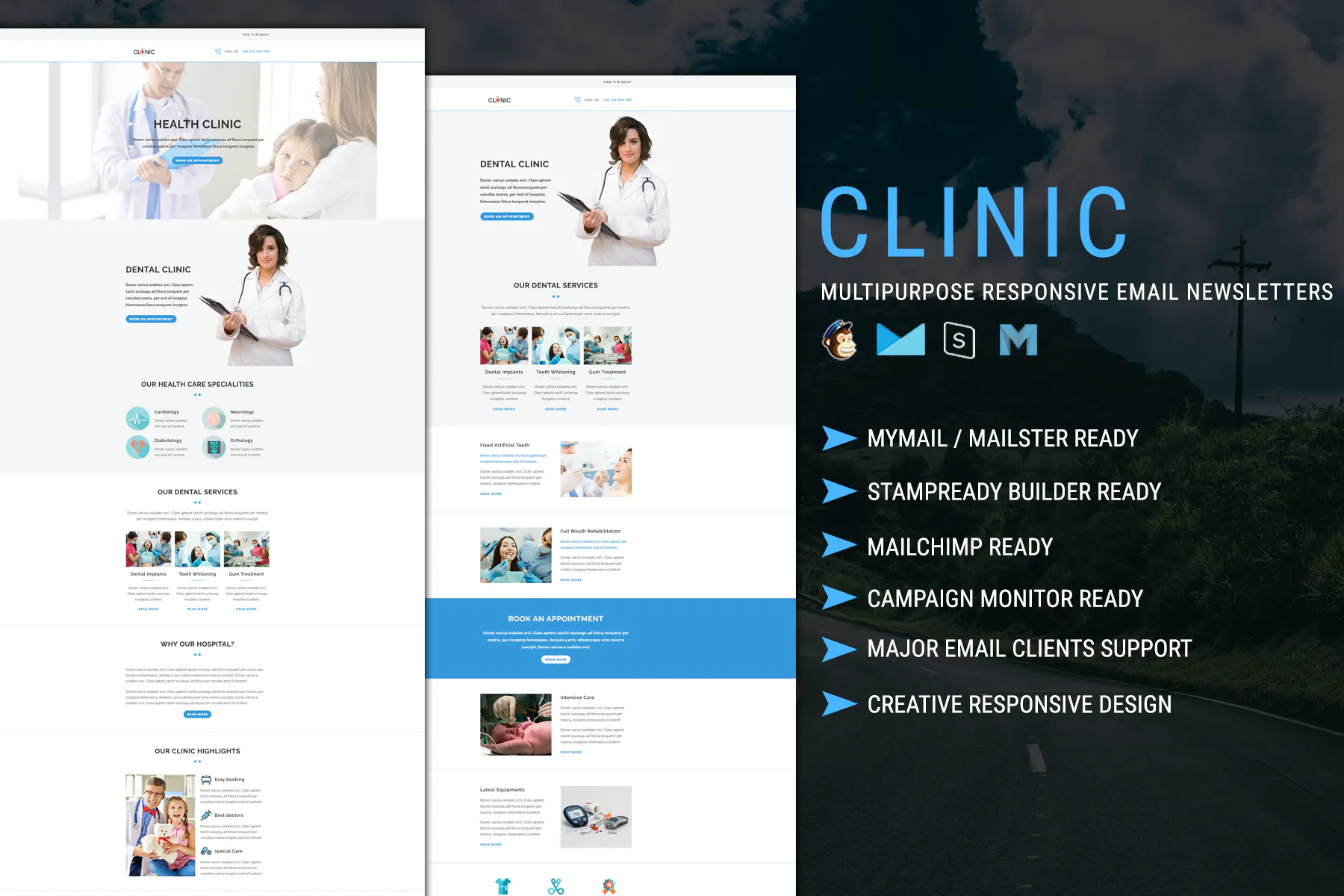 CLINIC - Multipurpose Responsive Email Template插图