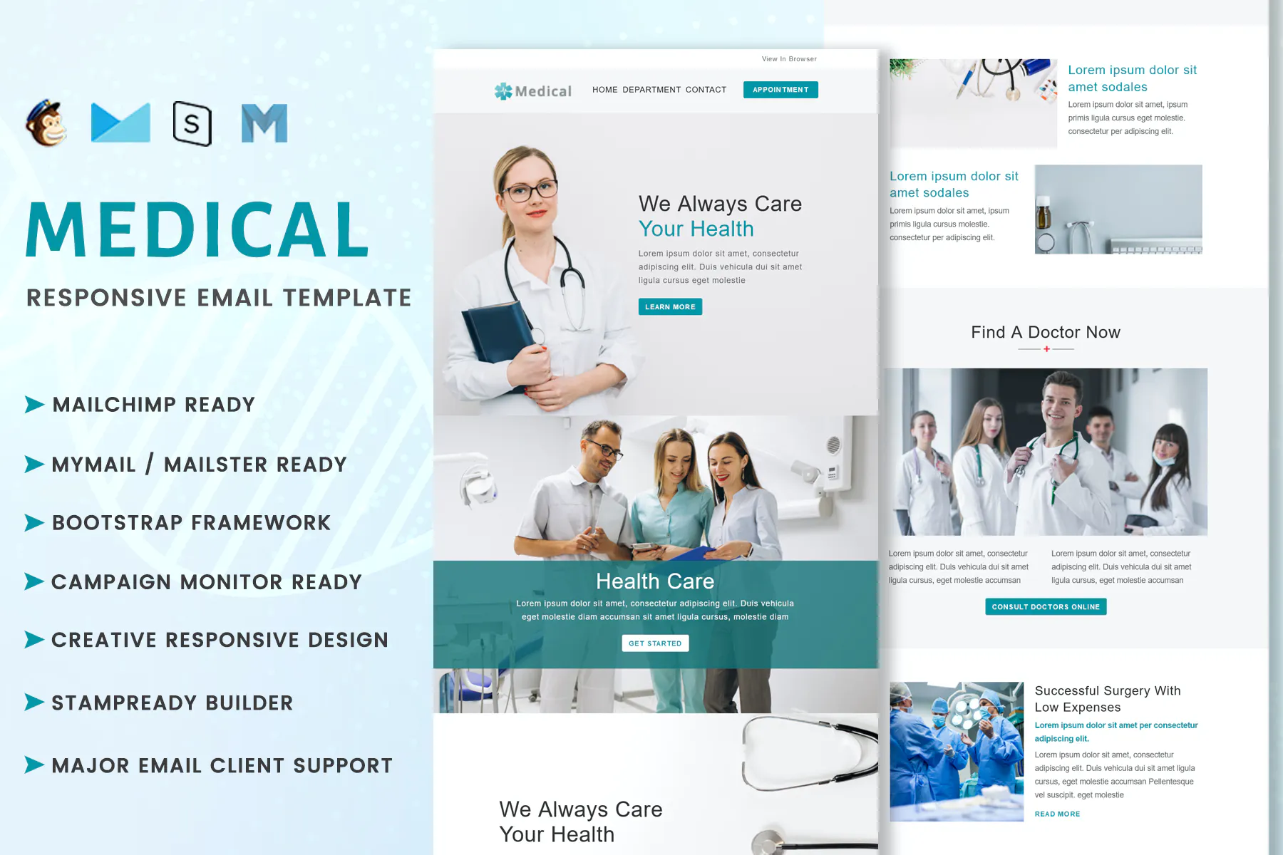 Medical - Multipurpose Responsive Email Template插图